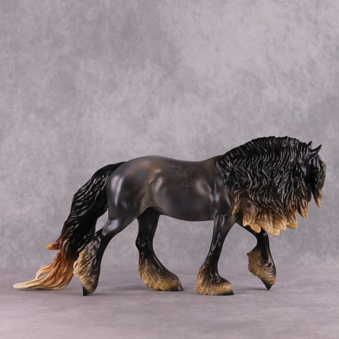 "Bunda" LE-10 Reverse Dappled Silver Blue Roan Irish Cob By Ashley Palmer Zodiac Series: Aquarius ZS25