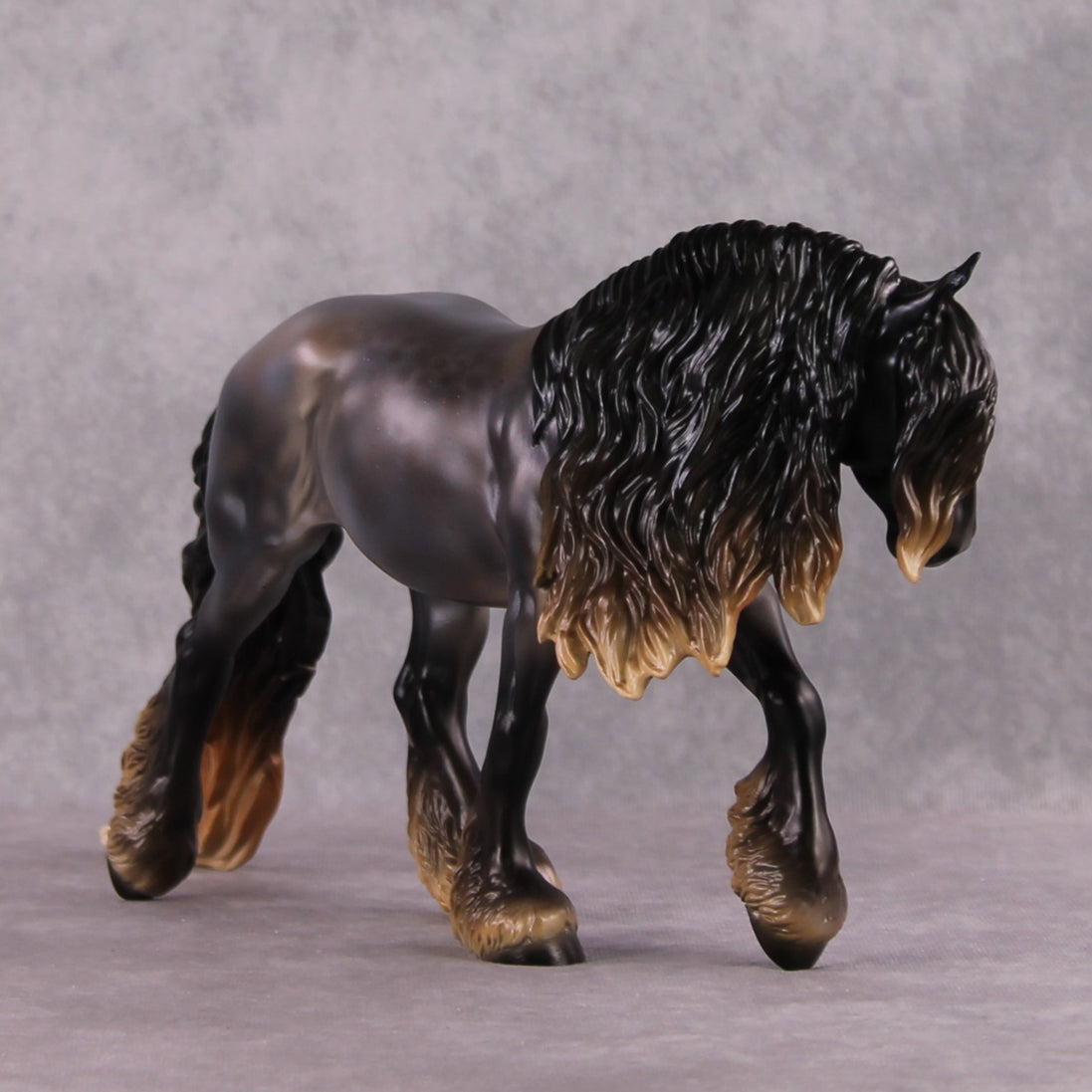 "Bunda" LE-10 Reverse Dappled Silver Blue Roan Irish Cob By Ashley Palmer Zodiac Series: Aquarius ZS25