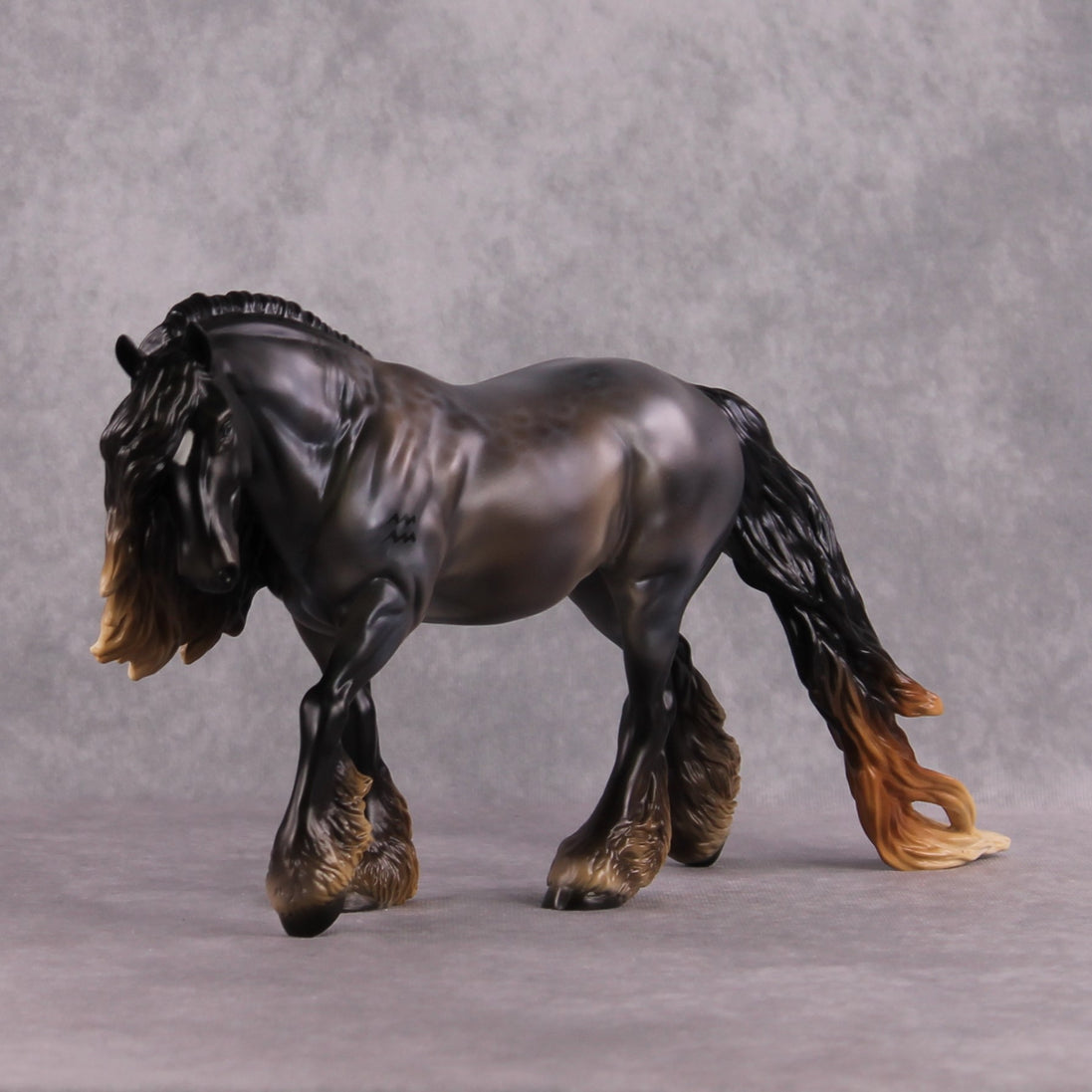 "Bunda" LE-10 Reverse Dappled Silver Blue Roan Irish Cob By Ashley Palmer Zodiac Series: Aquarius ZS25