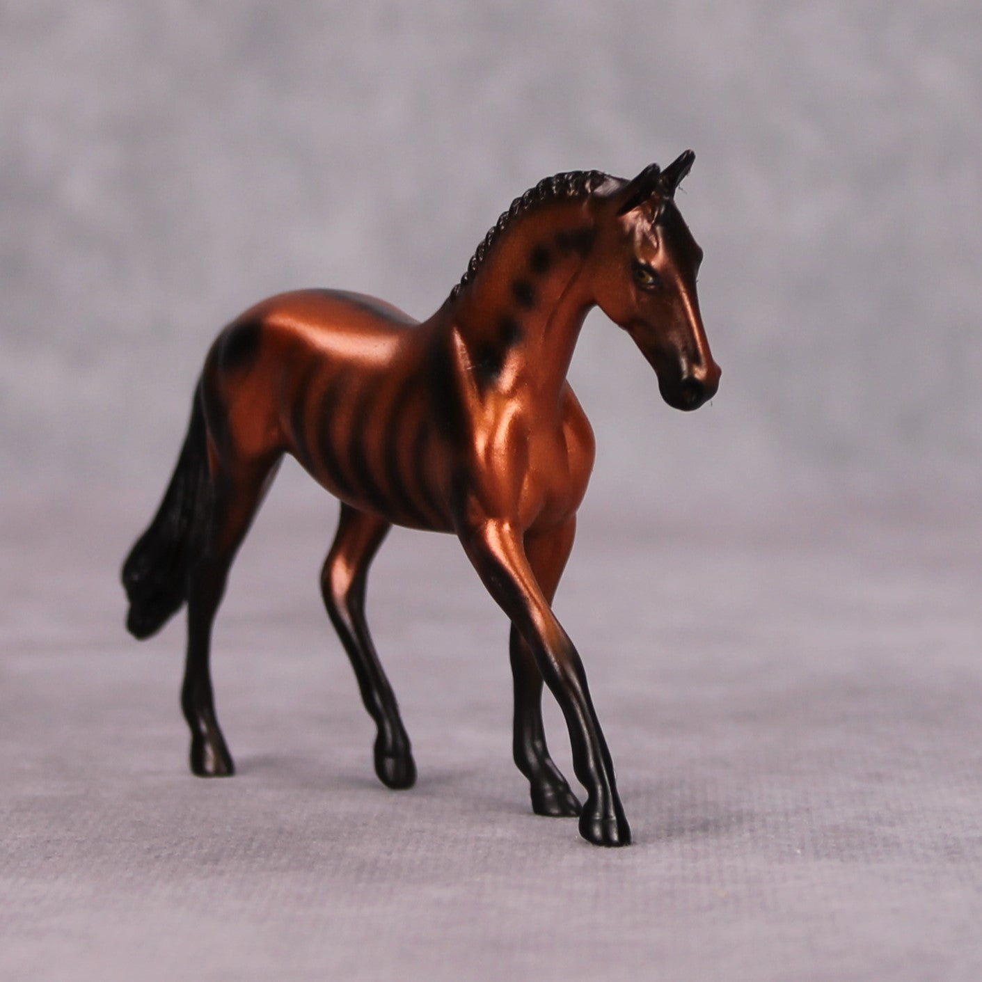 Spooky Scary OOAK Bronze Skeleton Deco Warmblood Chip By Jess Hamill MM24