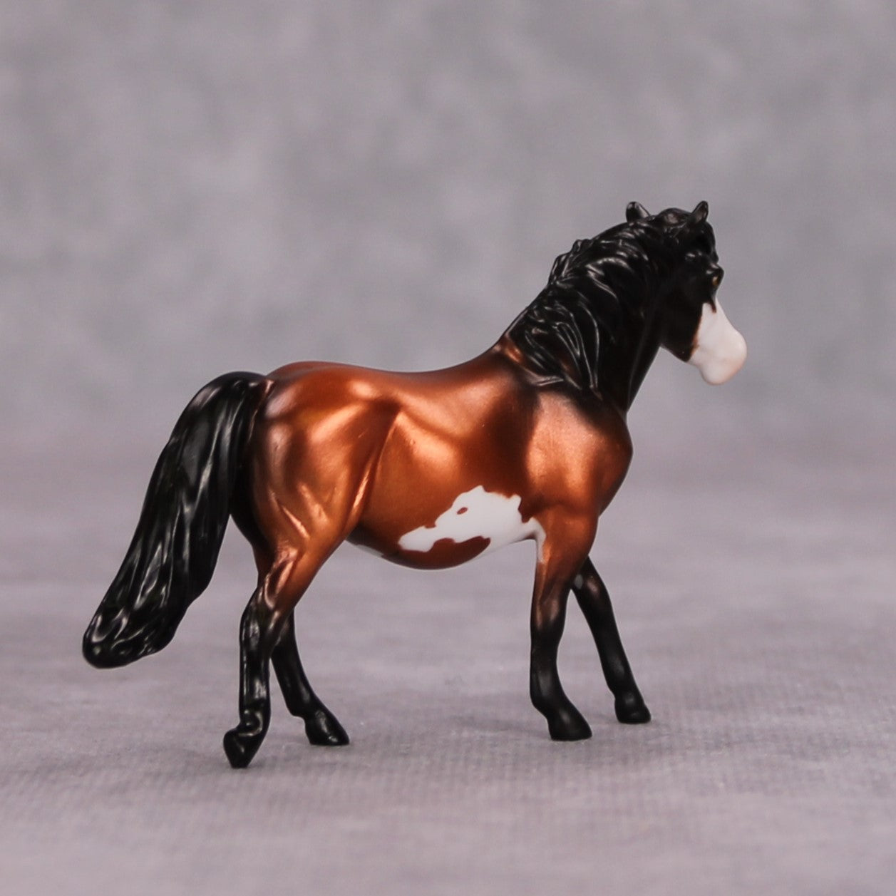 Ominous Latin Chanting OOAK Bronze Deco Pony Chip By Jess Hamill MM24