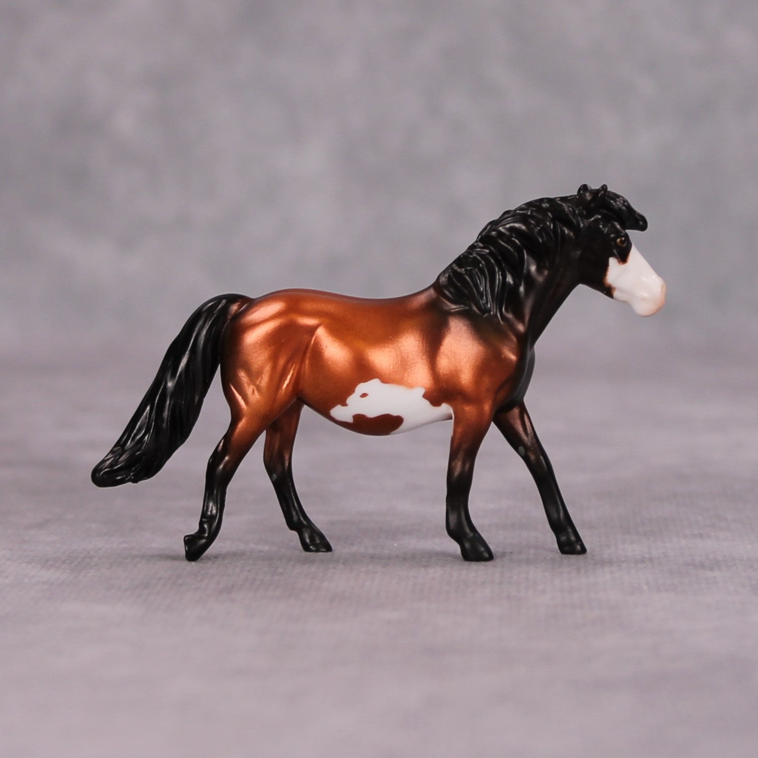 Ominous Latin Chanting OOAK Bronze Deco Pony Chip By Jess Hamill MM24