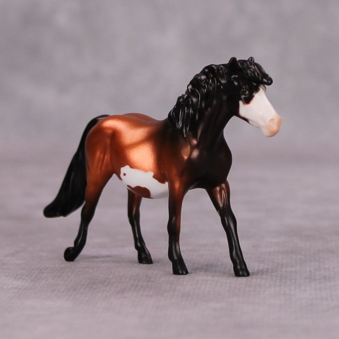 Ominous Latin Chanting OOAK Bronze Deco Pony Chip By Jess Hamill MM24