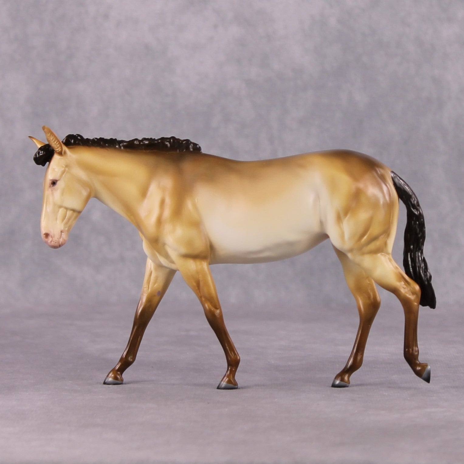 &quot;Toast Me Purdy&quot; OOAK Custom Cream Pebble Mule By Tiffany Purdy - GemStone Series