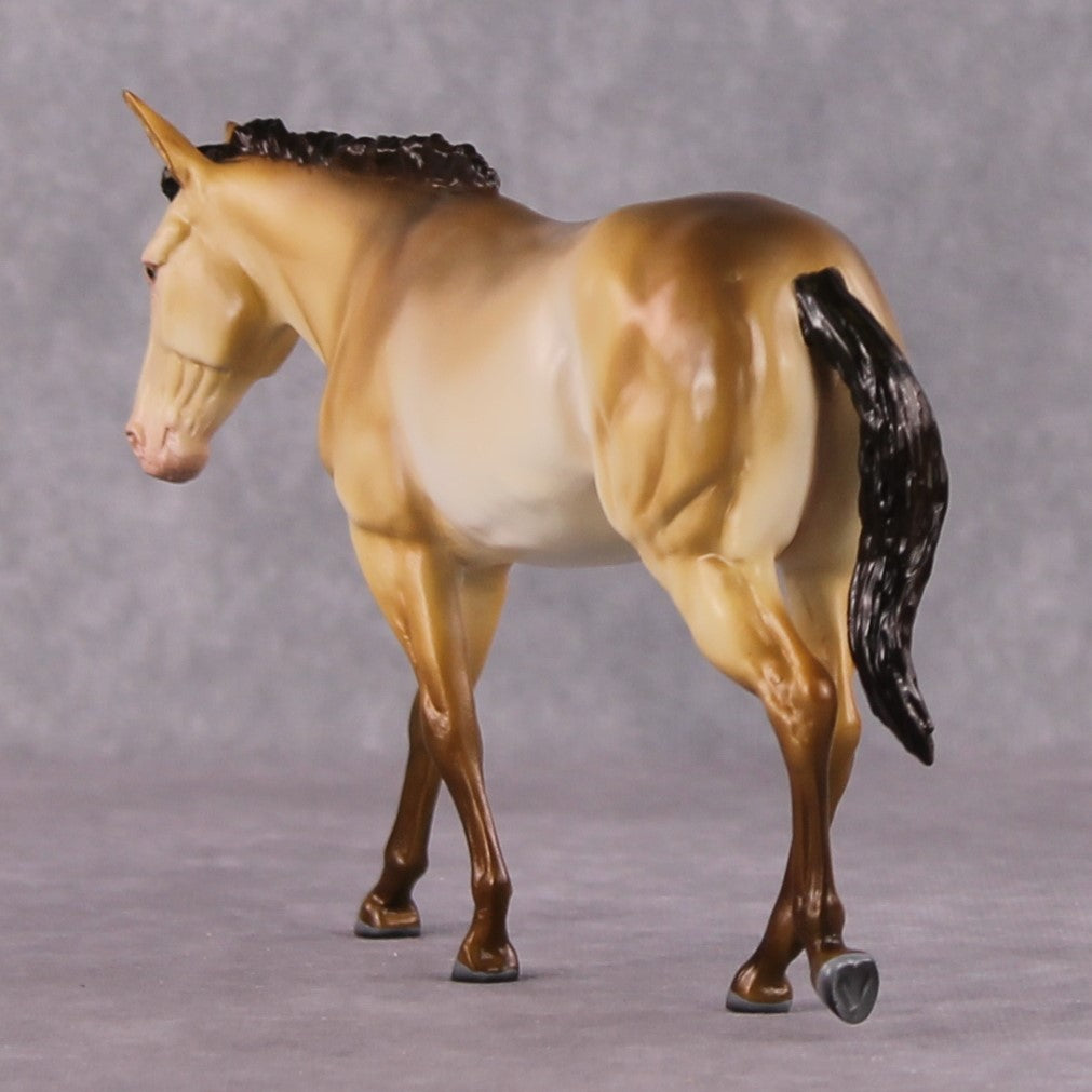 &quot;Toast Me Purdy&quot; OOAK Custom Cream Pebble Mule By Tiffany Purdy - GemStone Series