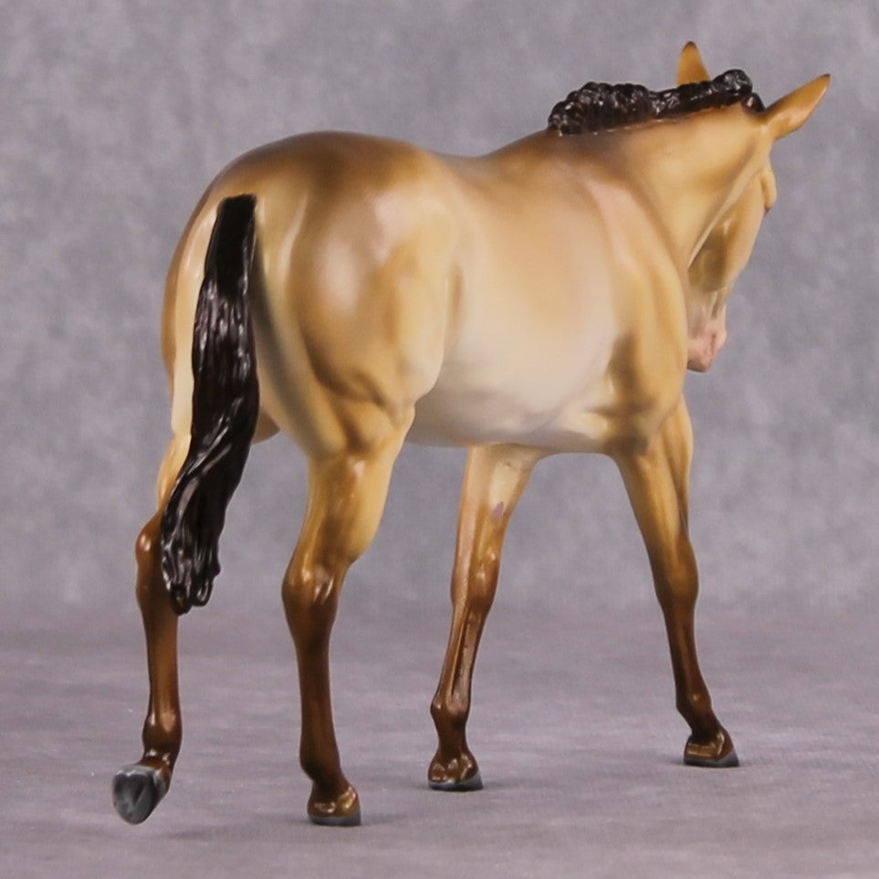 &quot;Toast Me Purdy&quot; OOAK Custom Cream Pebble Mule By Tiffany Purdy - GemStone Series