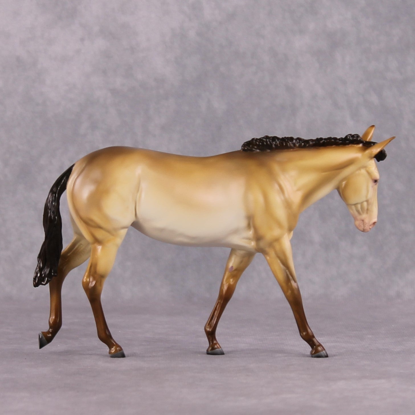 &quot;Toast Me Purdy&quot; OOAK Custom Cream Pebble Mule By Tiffany Purdy - GemStone Series