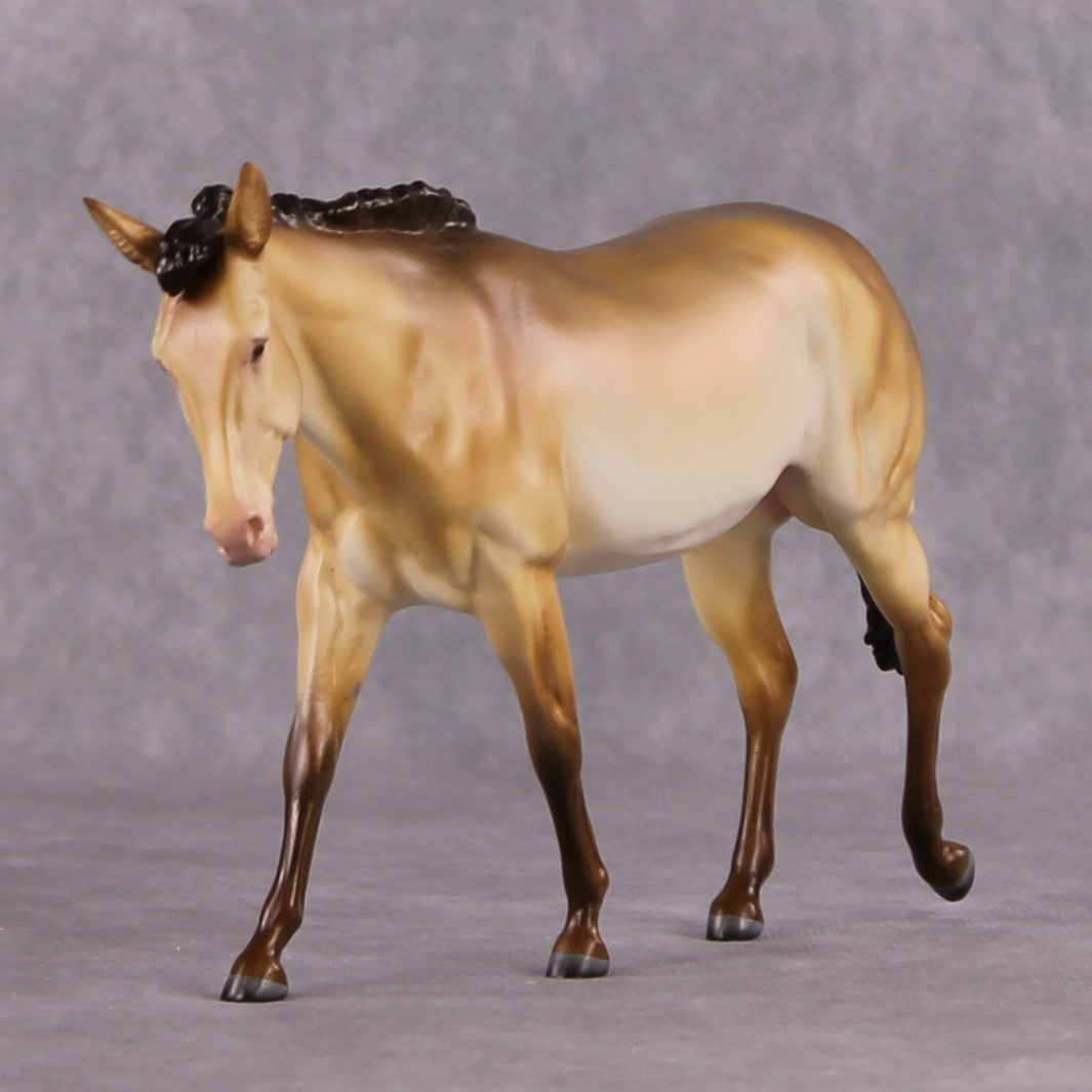 &quot;Toast Me Purdy&quot; OOAK Custom Cream Pebble Mule By Tiffany Purdy - GemStone Series