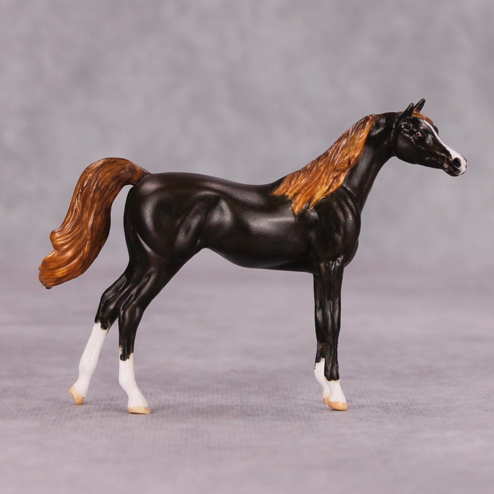 Jotbathah OOAK Liver Chestnut Custom Arabian Mare Chip By Andrea Thomason MM24