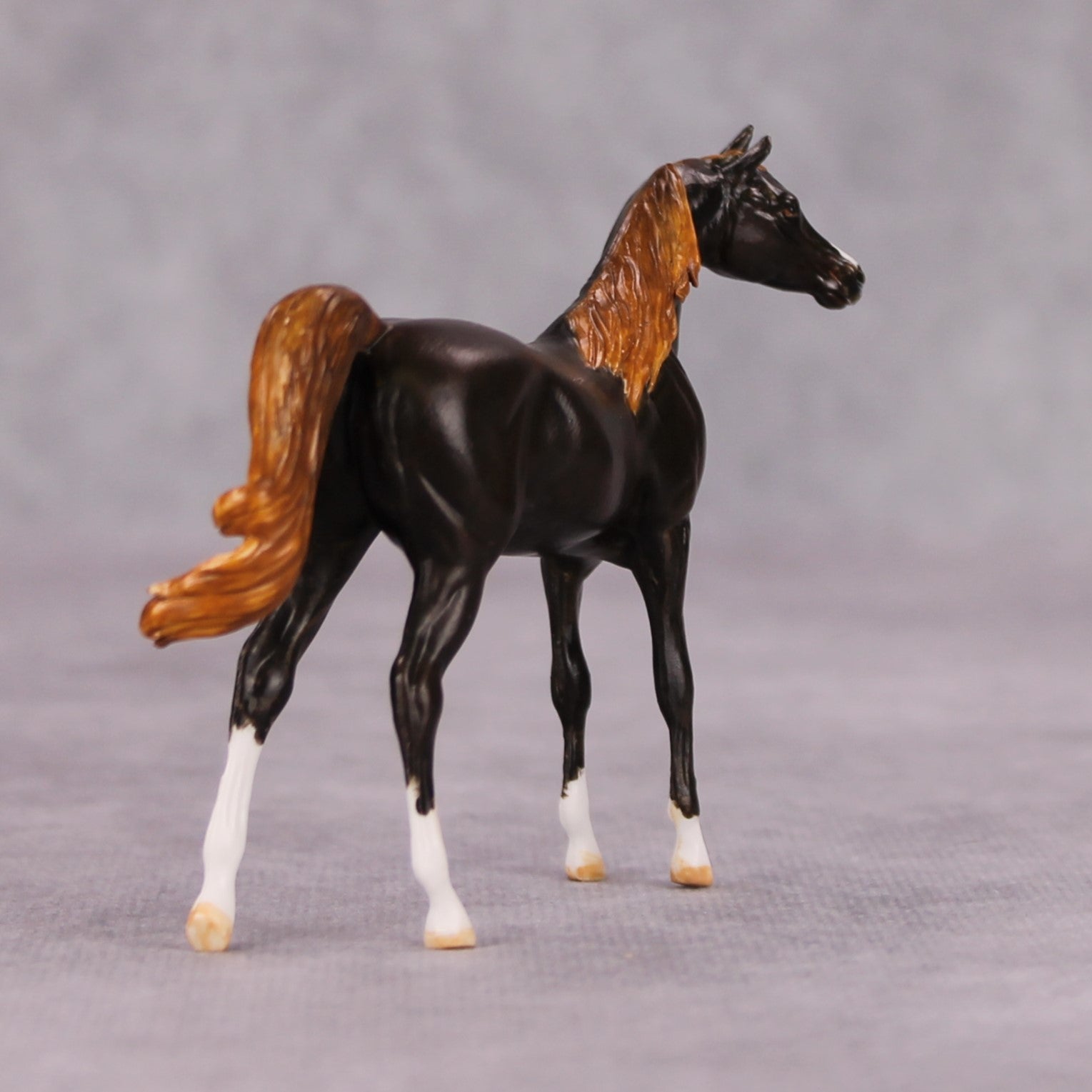 Jotbathah OOAK Liver Chestnut Custom Arabian Mare Chip By Andrea Thomason MM24