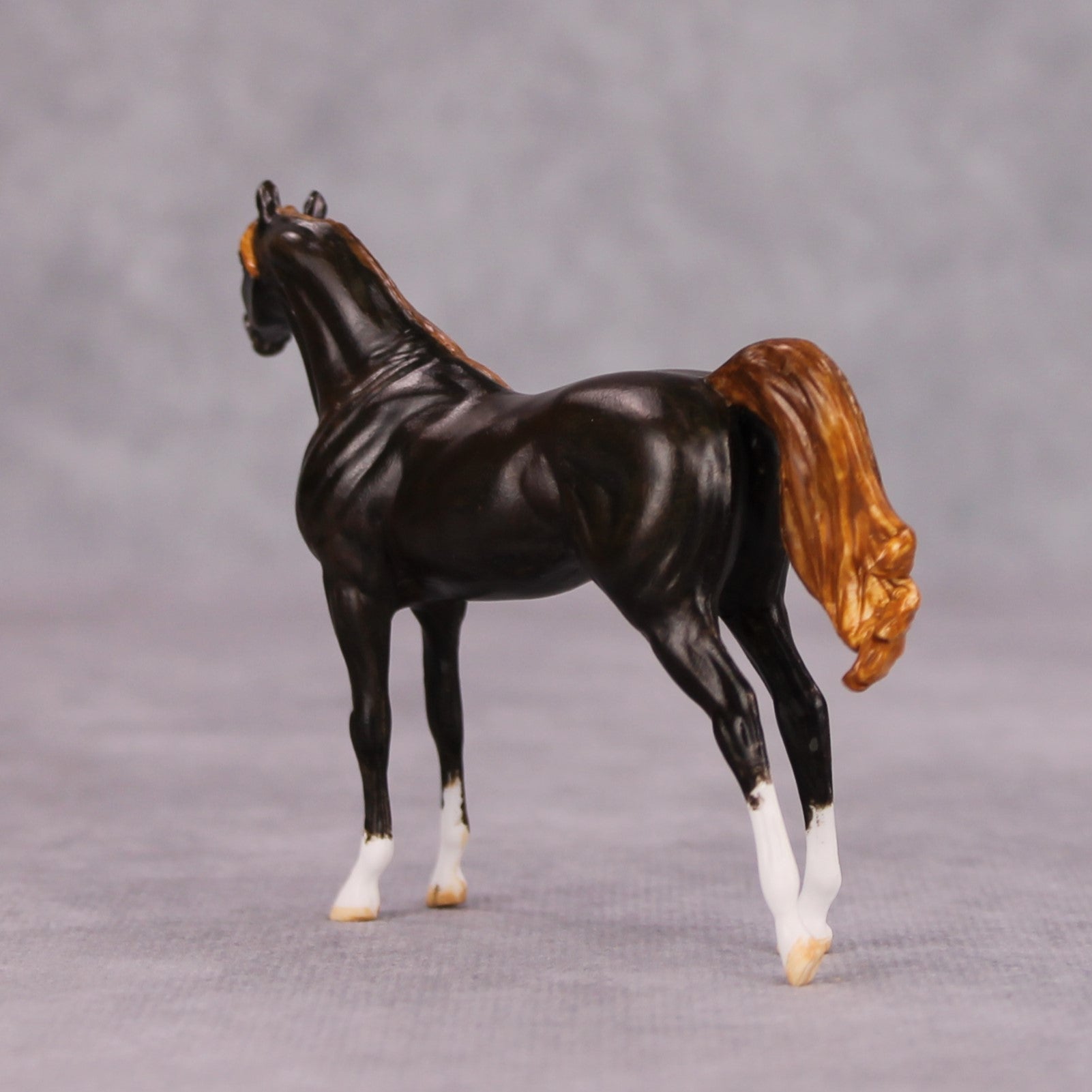 Jotbathah OOAK Liver Chestnut Custom Arabian Mare Chip By Andrea Thomason MM24