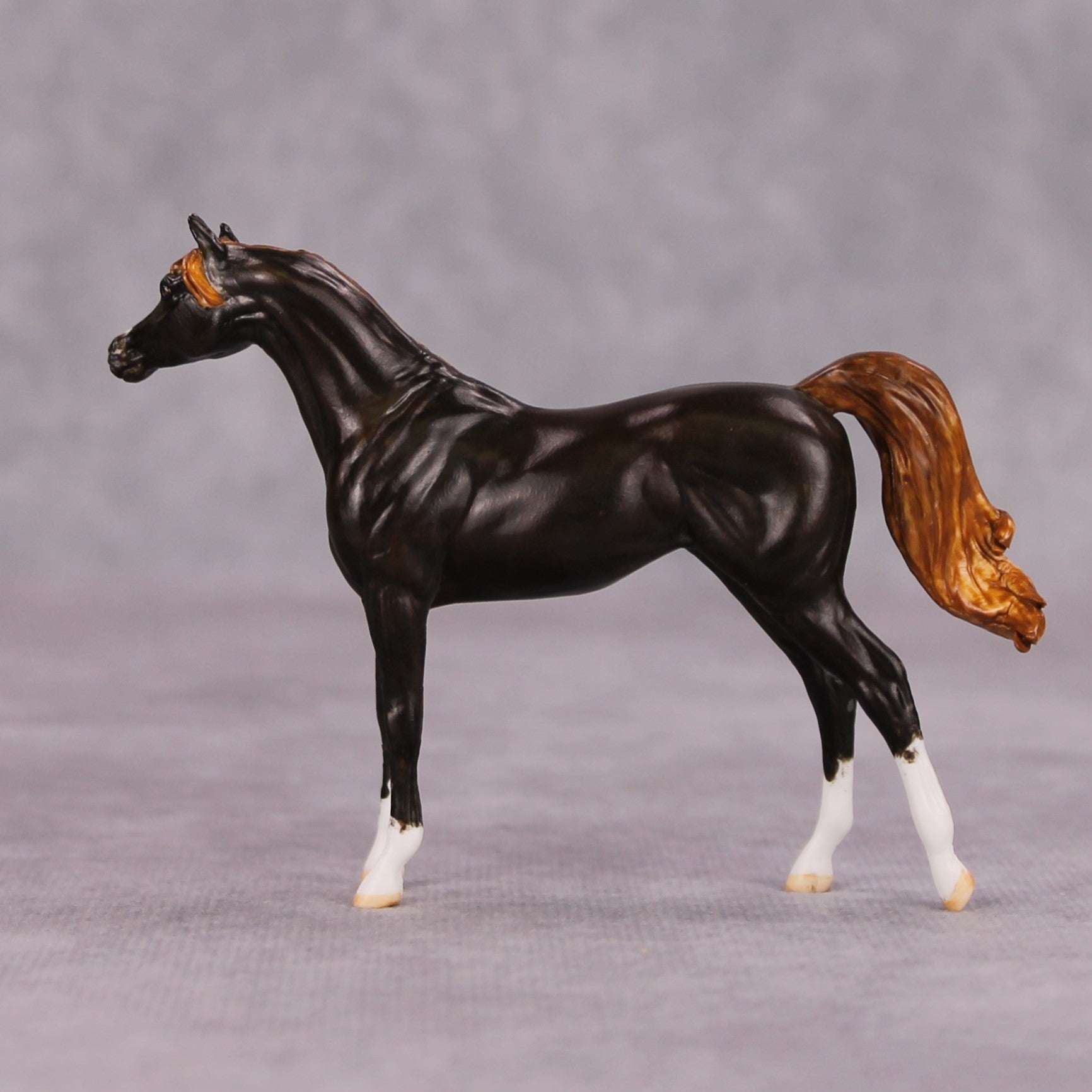 Jotbathah OOAK Liver Chestnut Custom Arabian Mare Chip By Andrea Thomason MM24