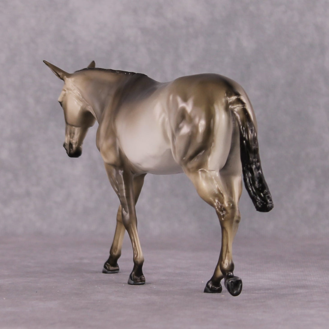 "Silver Dun Purdy" OOAK Custom Silver Dun/Grulla Pebble Mule By Tiffany Purdy - GemStone Series