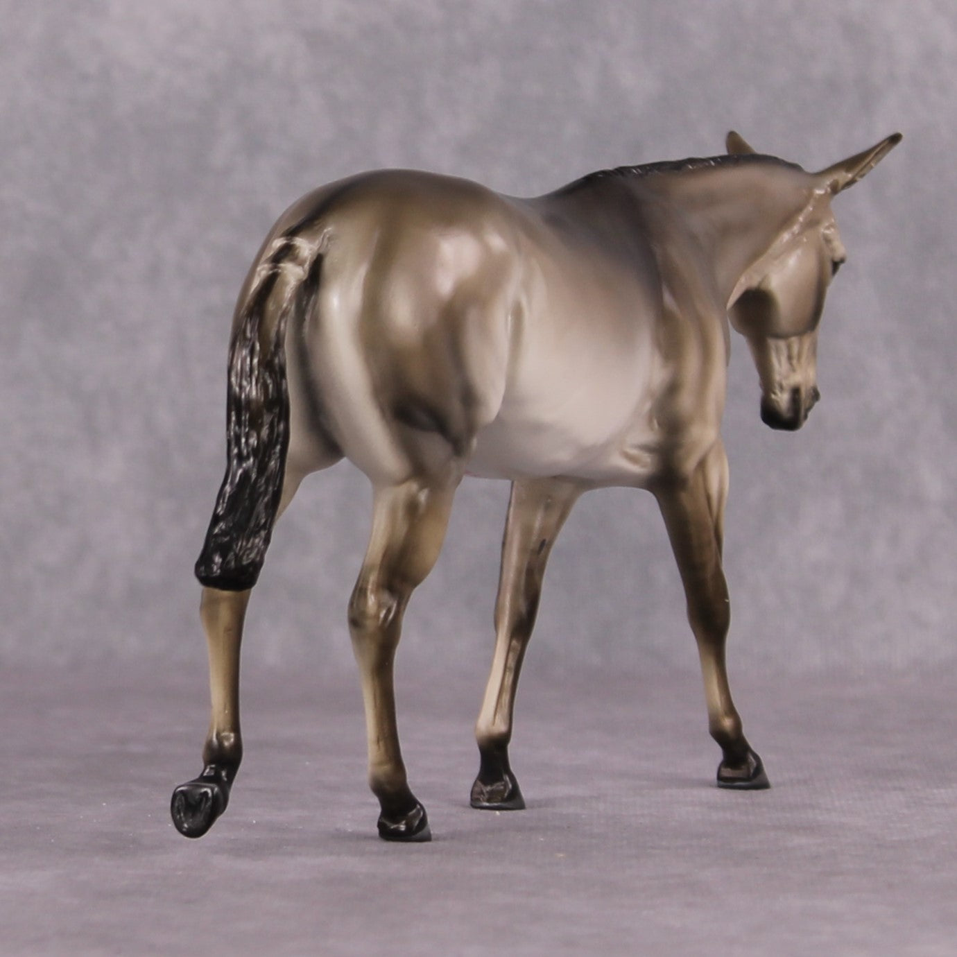"Silver Dun Purdy" OOAK Custom Silver Dun/Grulla Pebble Mule By Tiffany Purdy - GemStone Series