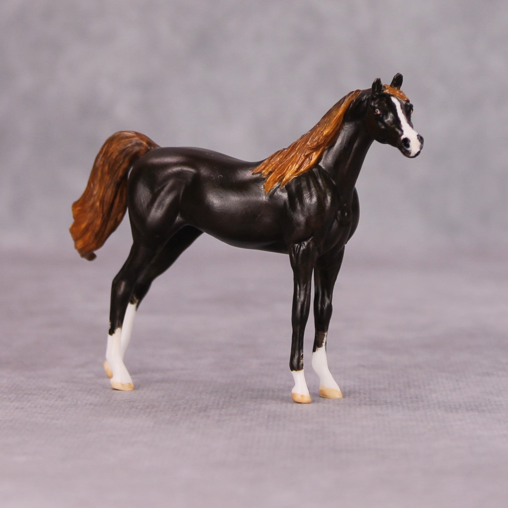 Jotbathah OOAK Liver Chestnut Custom Arabian Mare Chip By Andrea Thomason MM24