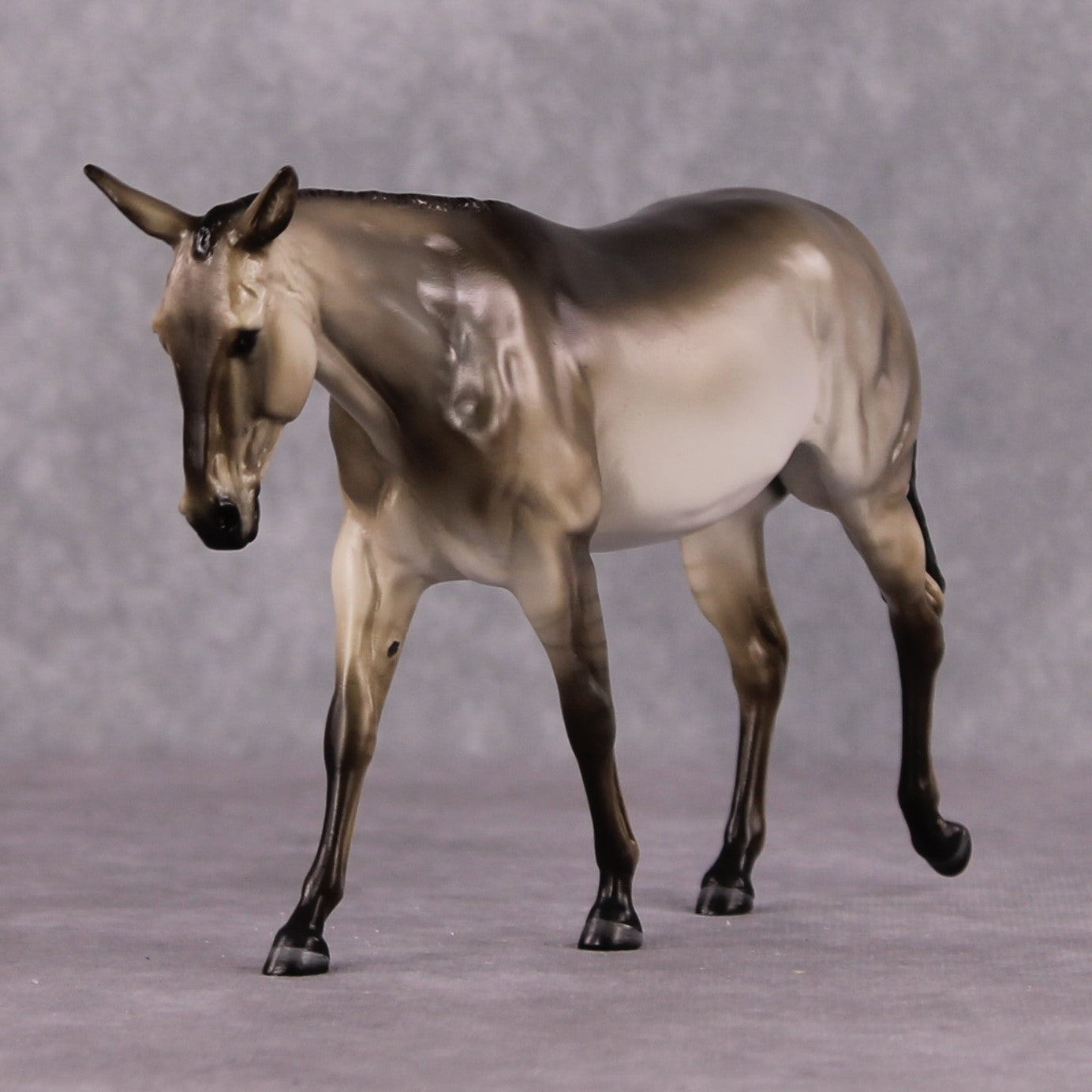 "Silver Dun Purdy" OOAK Custom Silver Dun/Grulla Pebble Mule By Tiffany Purdy - GemStone Series