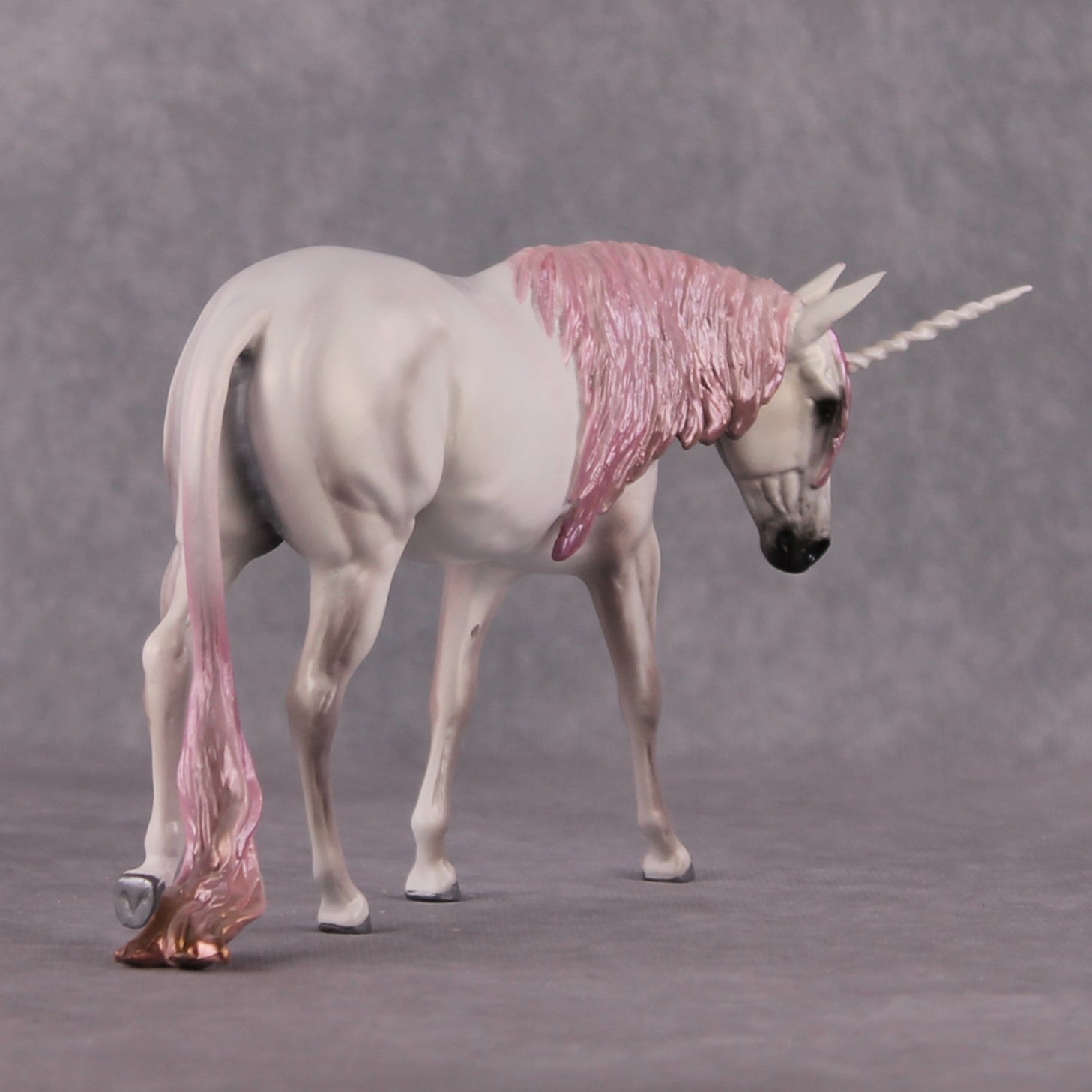 "Mulinda" OOAK Pearly White Pink EFCM Pebble Mule By Tiffany Purdy Best Offer