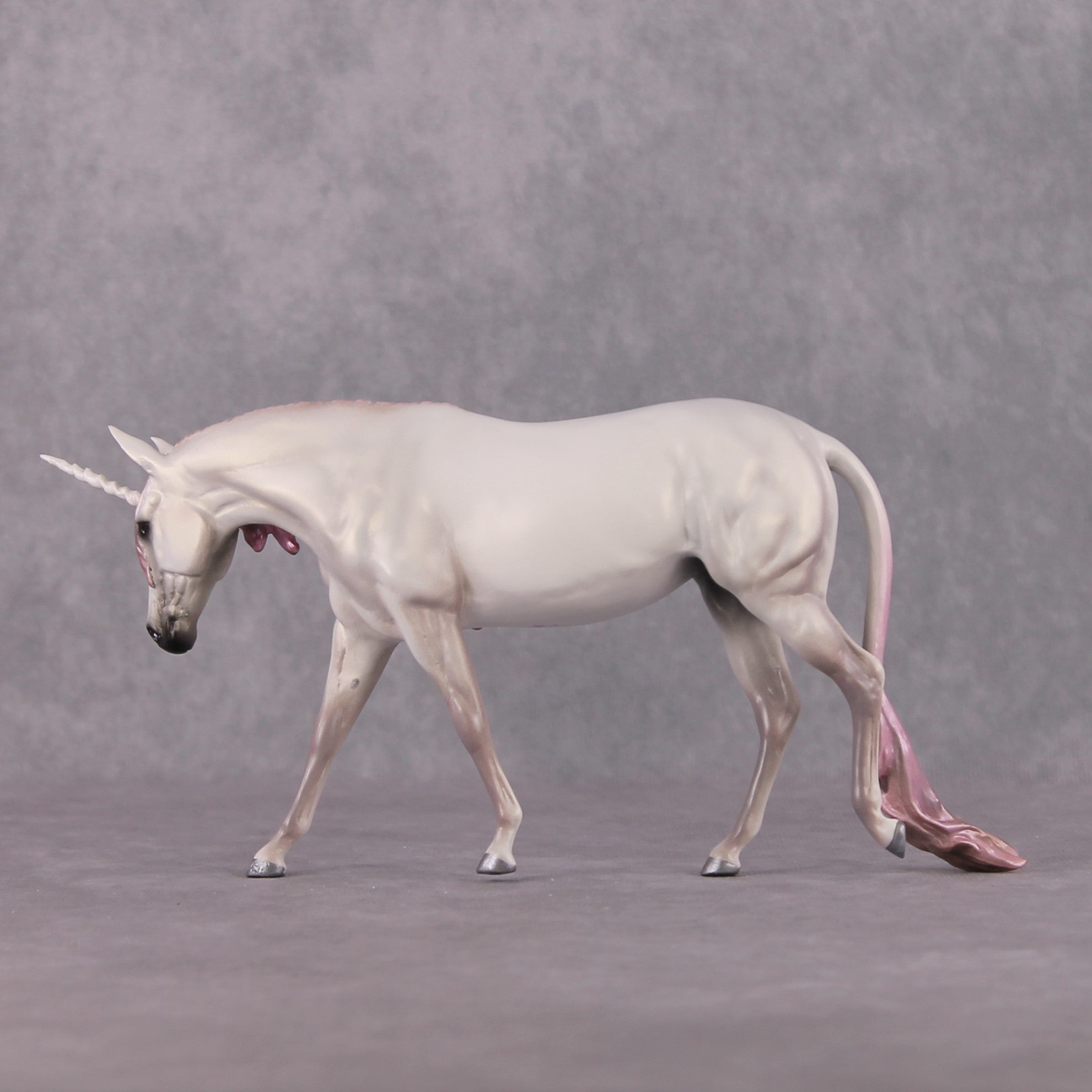 "Mulinda" OOAK Pearly White Pink EFCM Pebble Mule By Tiffany Purdy Best Offer