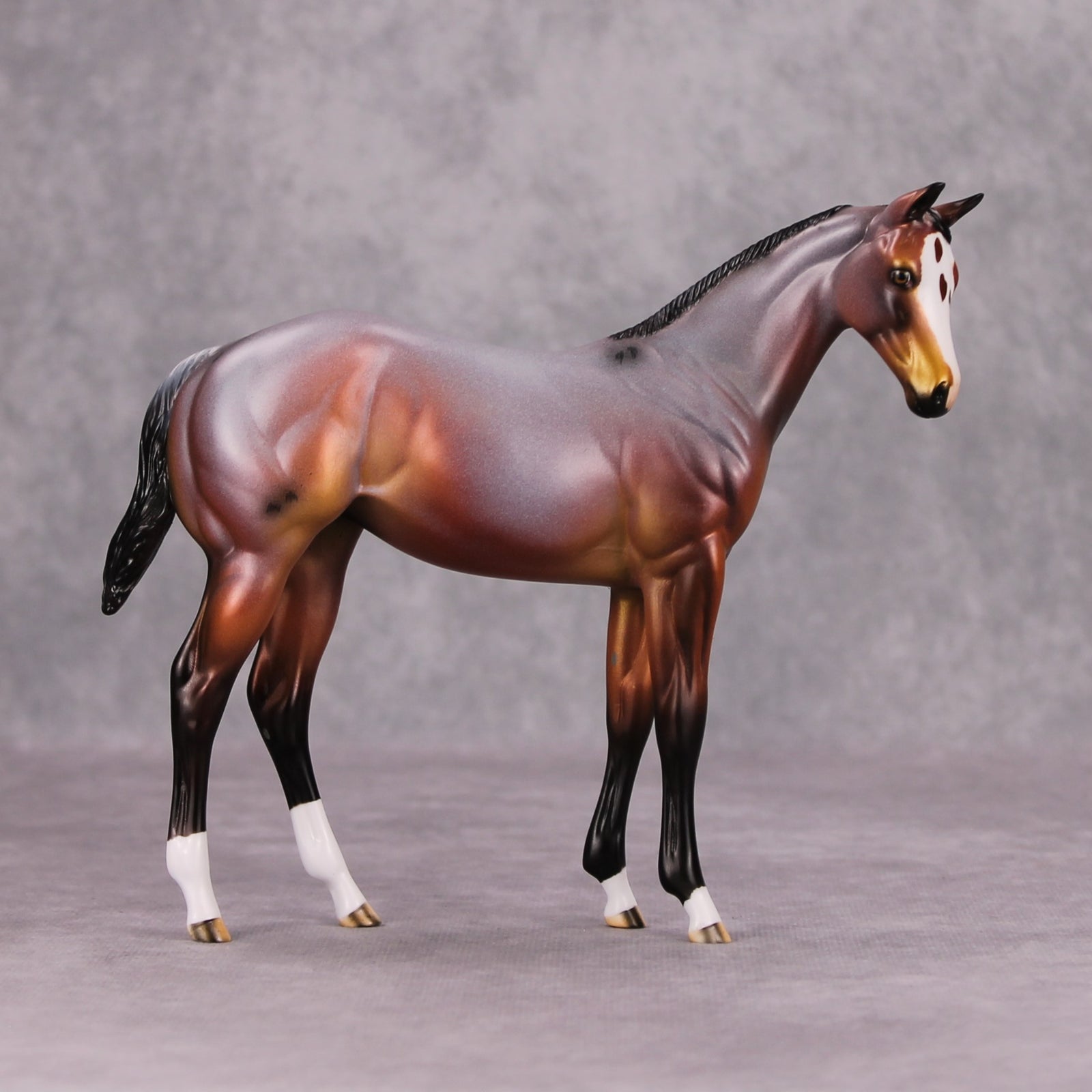 Roaning Heart OOAK Red Roan Weanling By Dawn Quick MM24