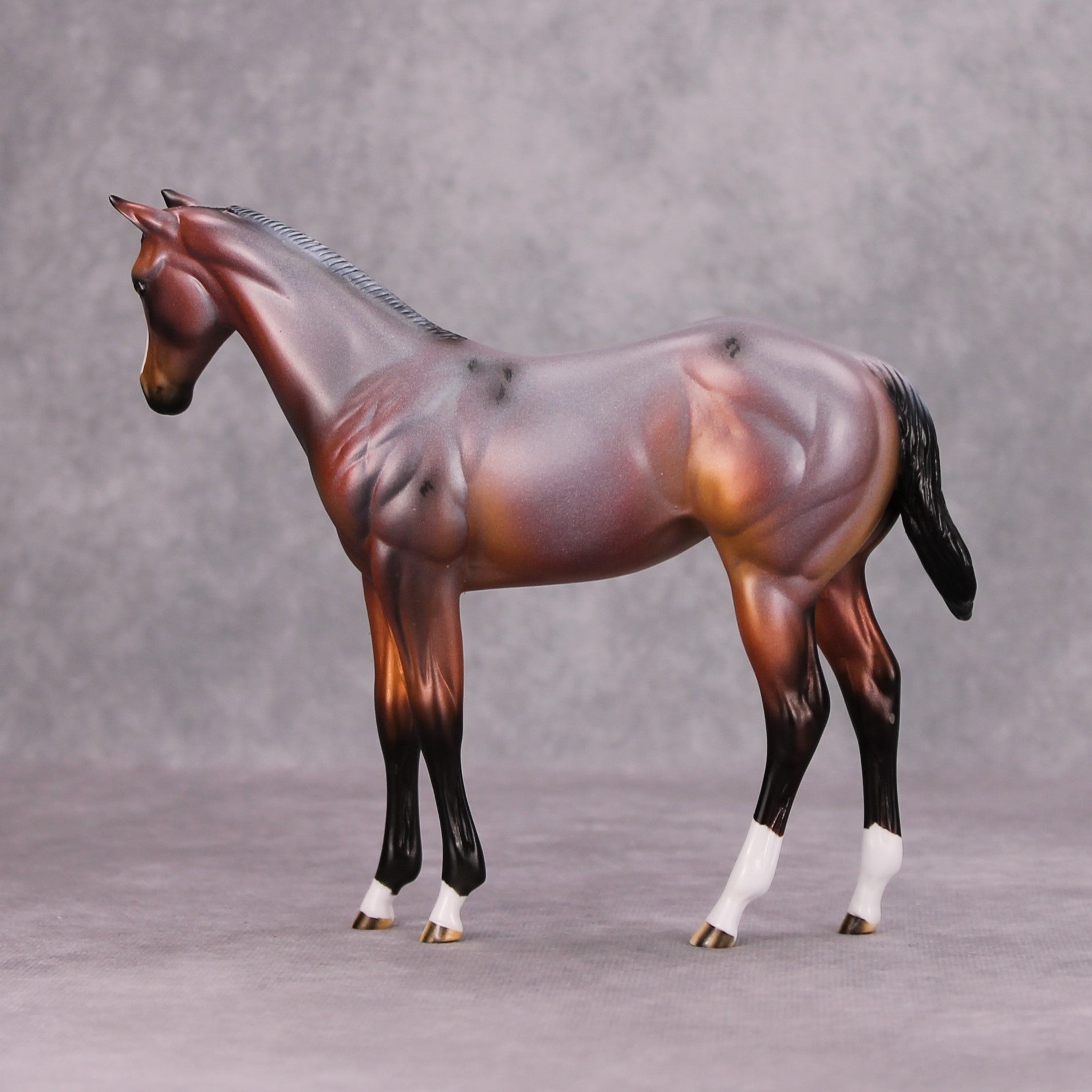 Roaning Heart OOAK Red Roan Weanling By Dawn Quick MM24