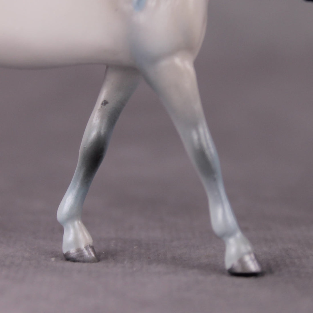 "Lil Mulicorn" OOAK EFCM Deco White & Baby Blue Unicorn Mule Chip By Tiffany Purdy - GemStone Series