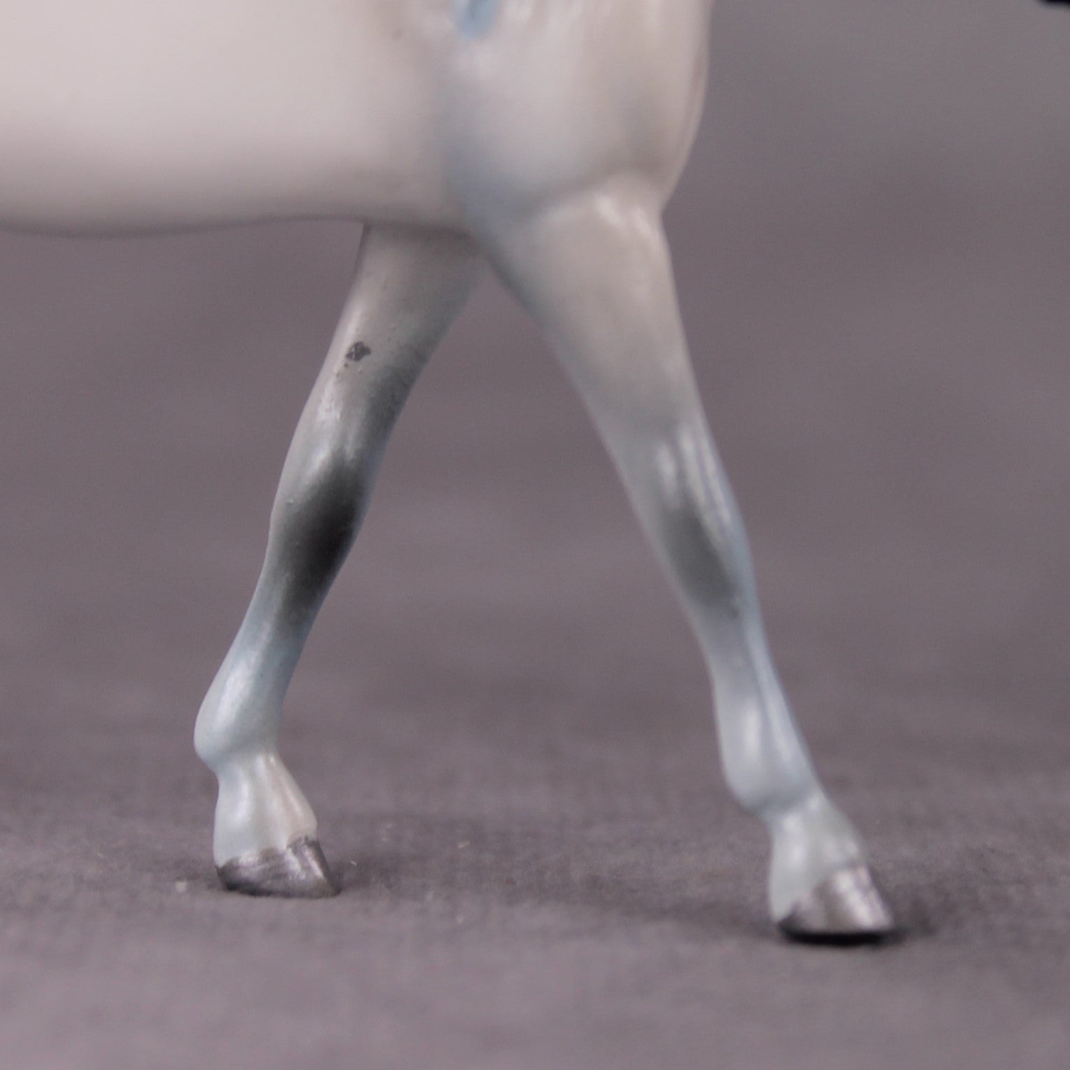 "Lil Mulicorn" OOAK EFCM Deco White &amp; Baby Blue Unicorn Mule Chip By Tiffany Purdy - GemStone Series