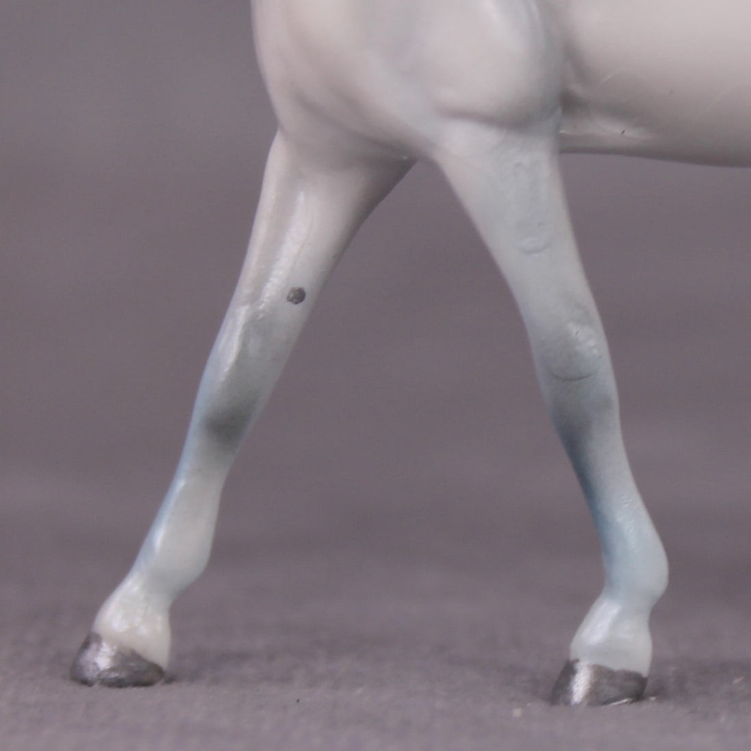 "Lil Mulicorn" OOAK EFCM Deco White & Baby Blue Unicorn Mule Chip By Tiffany Purdy - GemStone Series