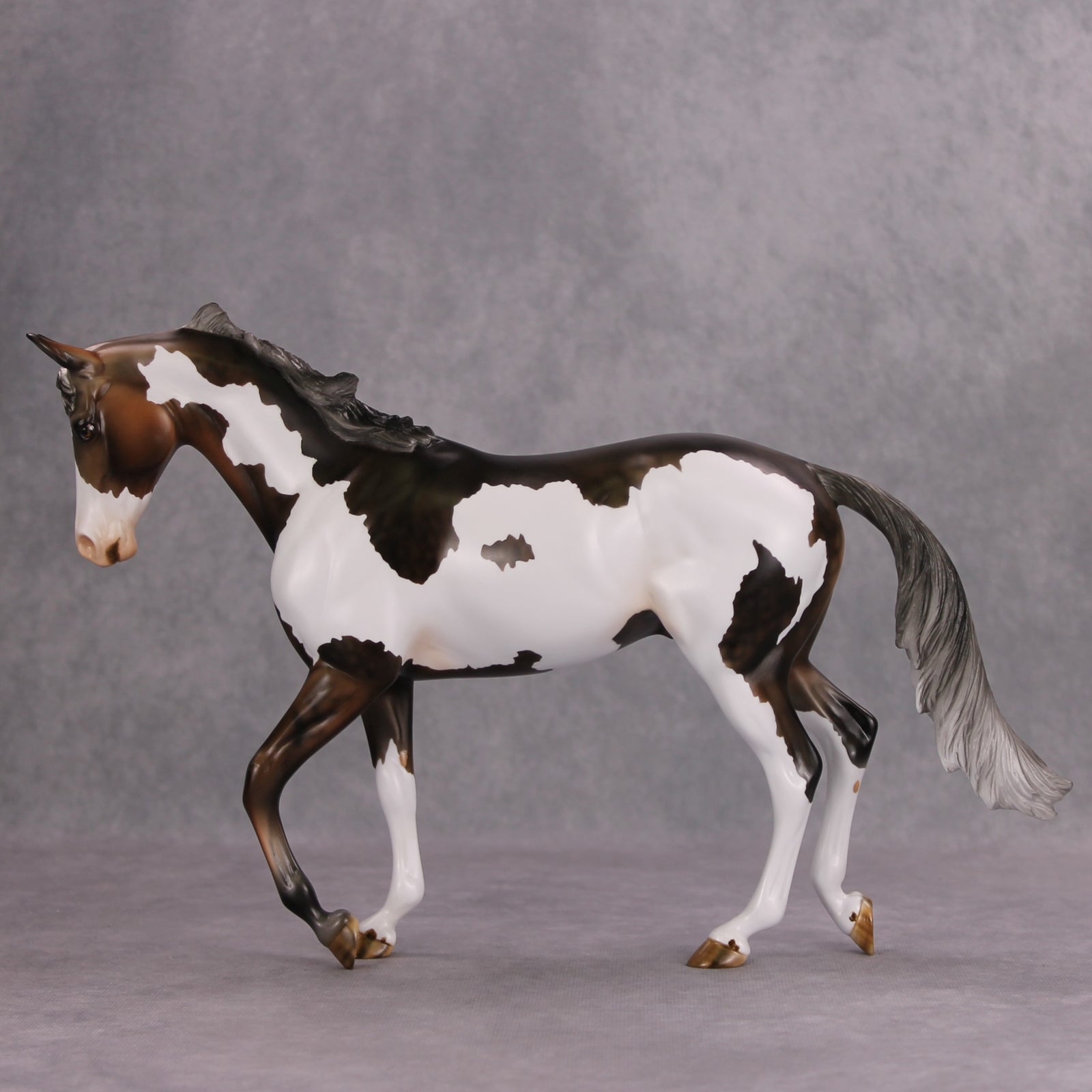 The Storm OOAK Silver Bay Pinto Thoroughbred By Julie Keim MM24