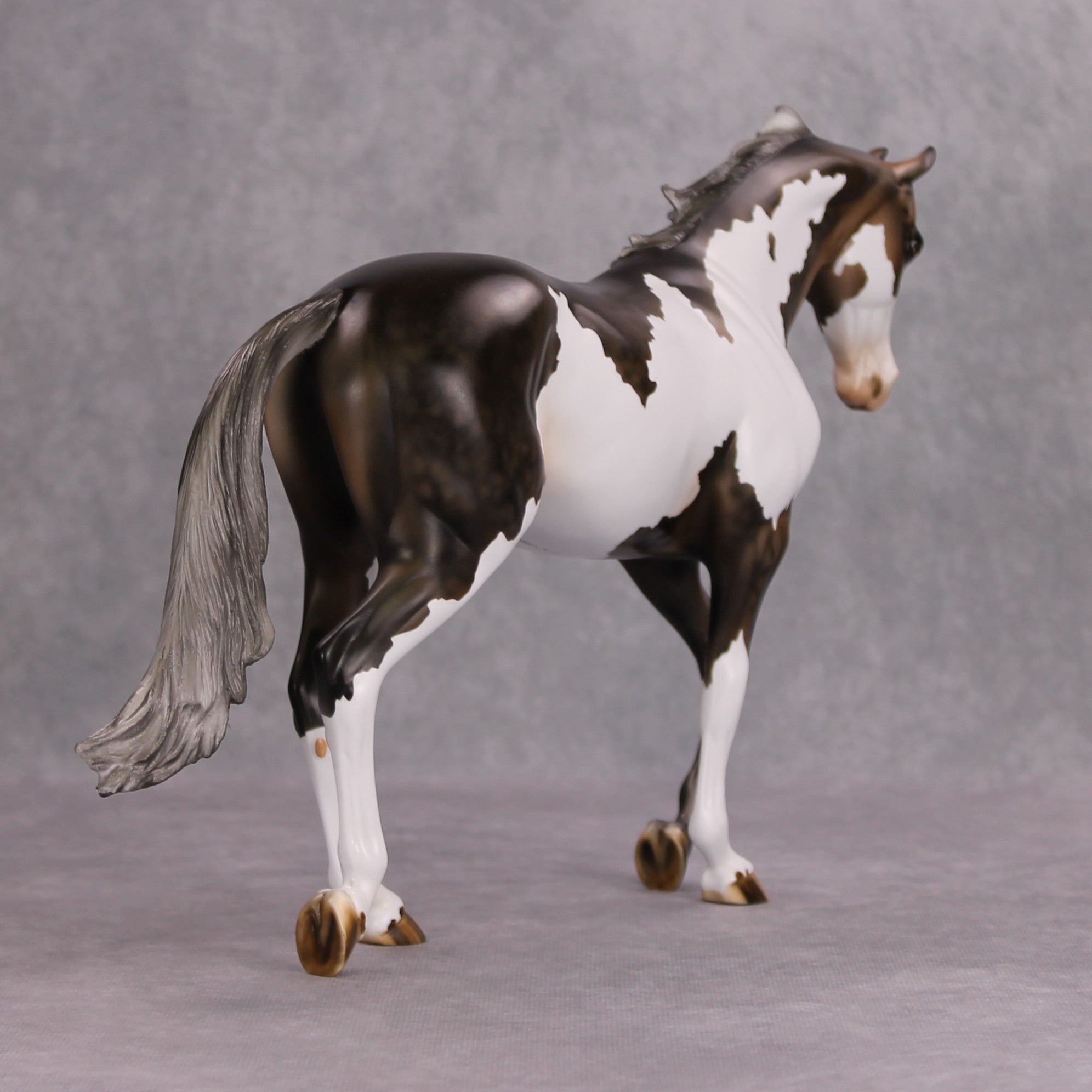 The Storm OOAK Silver Bay Pinto Thoroughbred By Julie Keim MM24