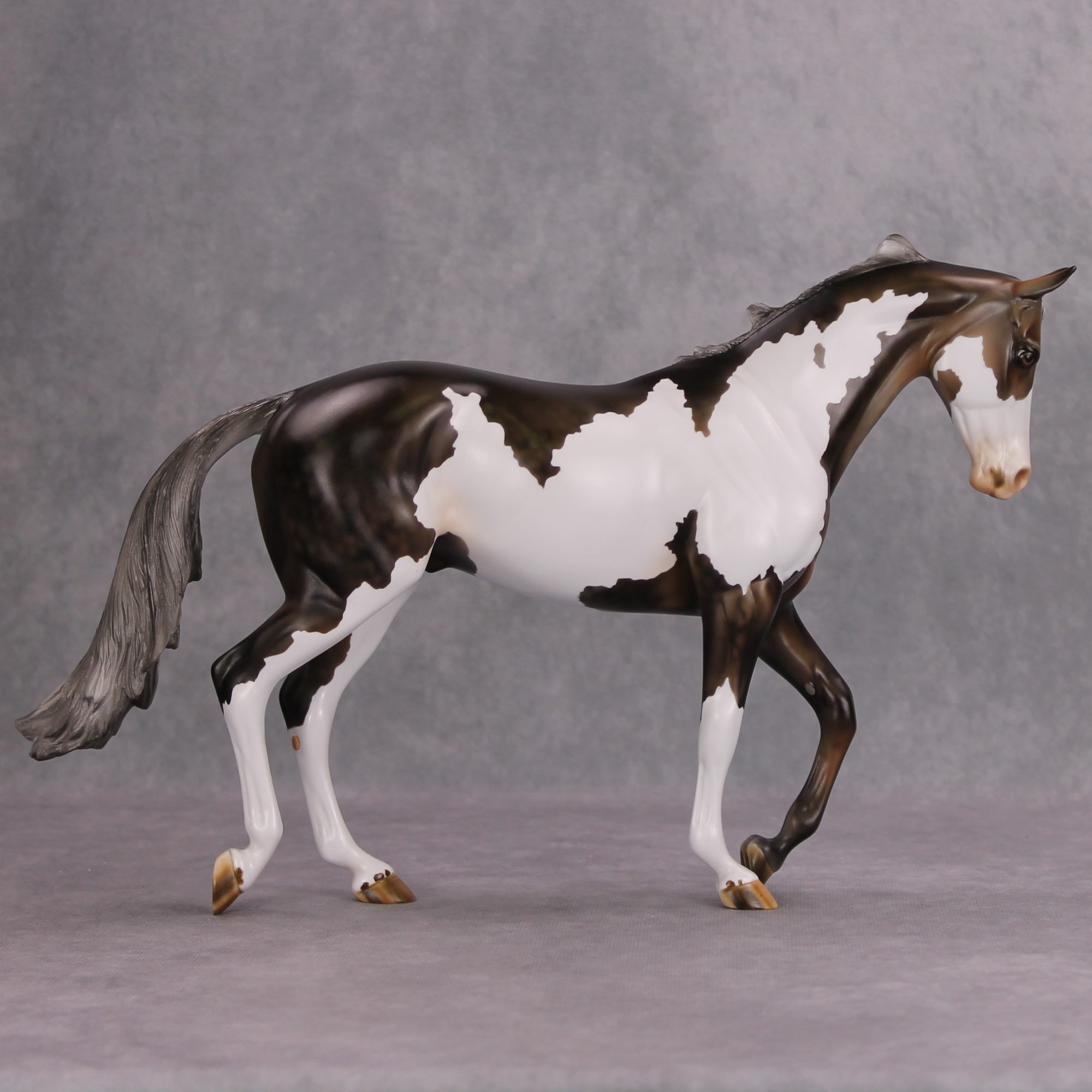 The Storm OOAK Silver Bay Pinto Thoroughbred By Julie Keim MM24