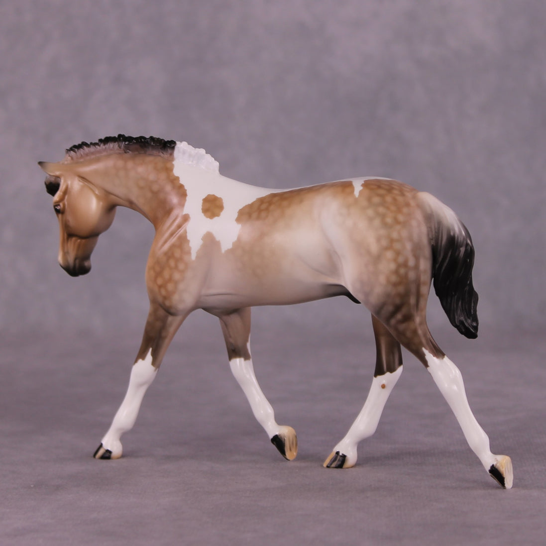 "Dried Roses" OOAK FCM Warmblood Pebble by Dawn Quick EQ25