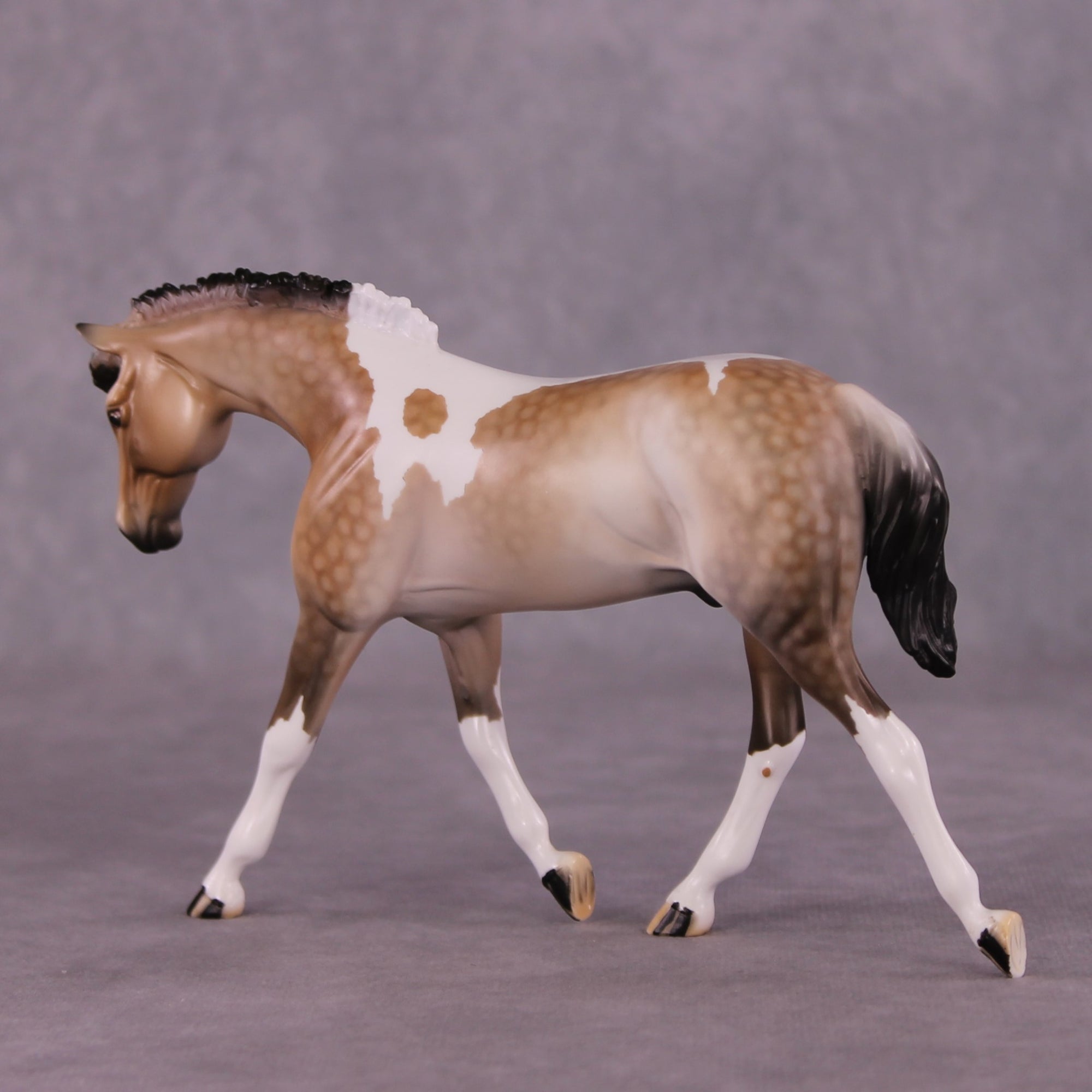"Dried Roses" OOAK FCM Warmblood Pebble by Dawn Quick EQ25