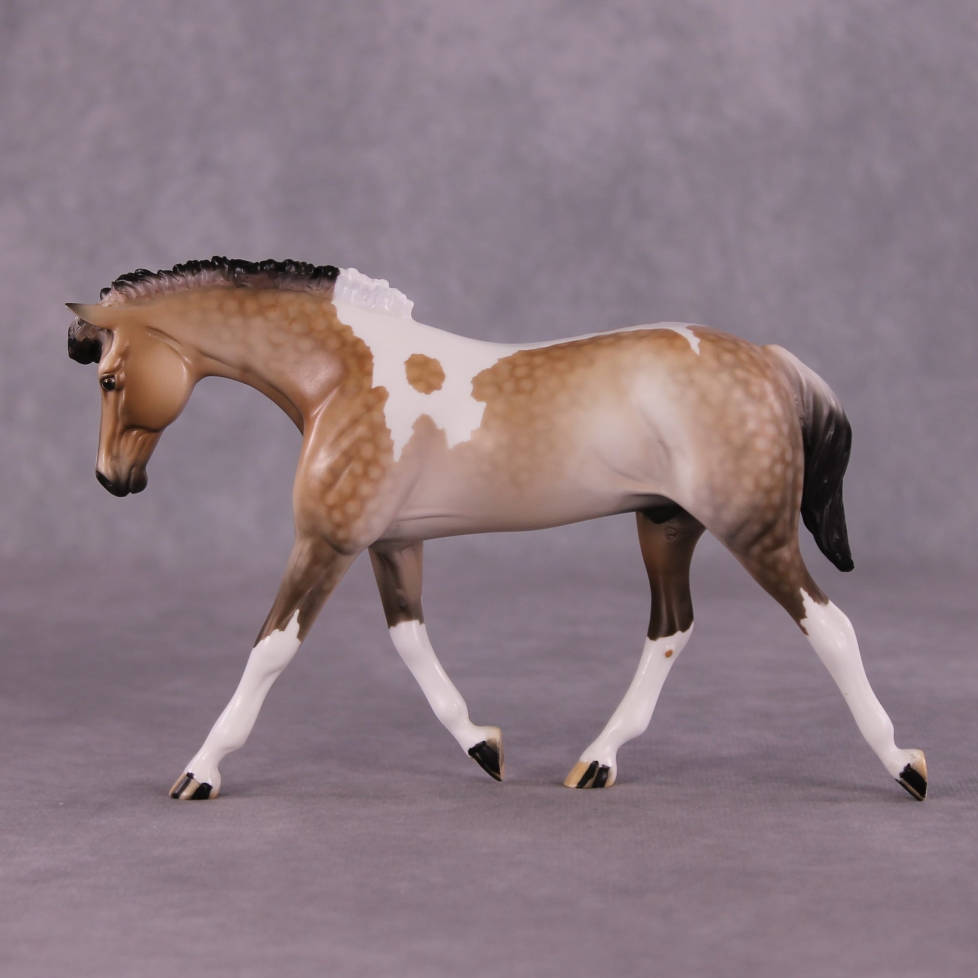 "Dried Roses" OOAK FCM Warmblood Pebble by Dawn Quick EQ25