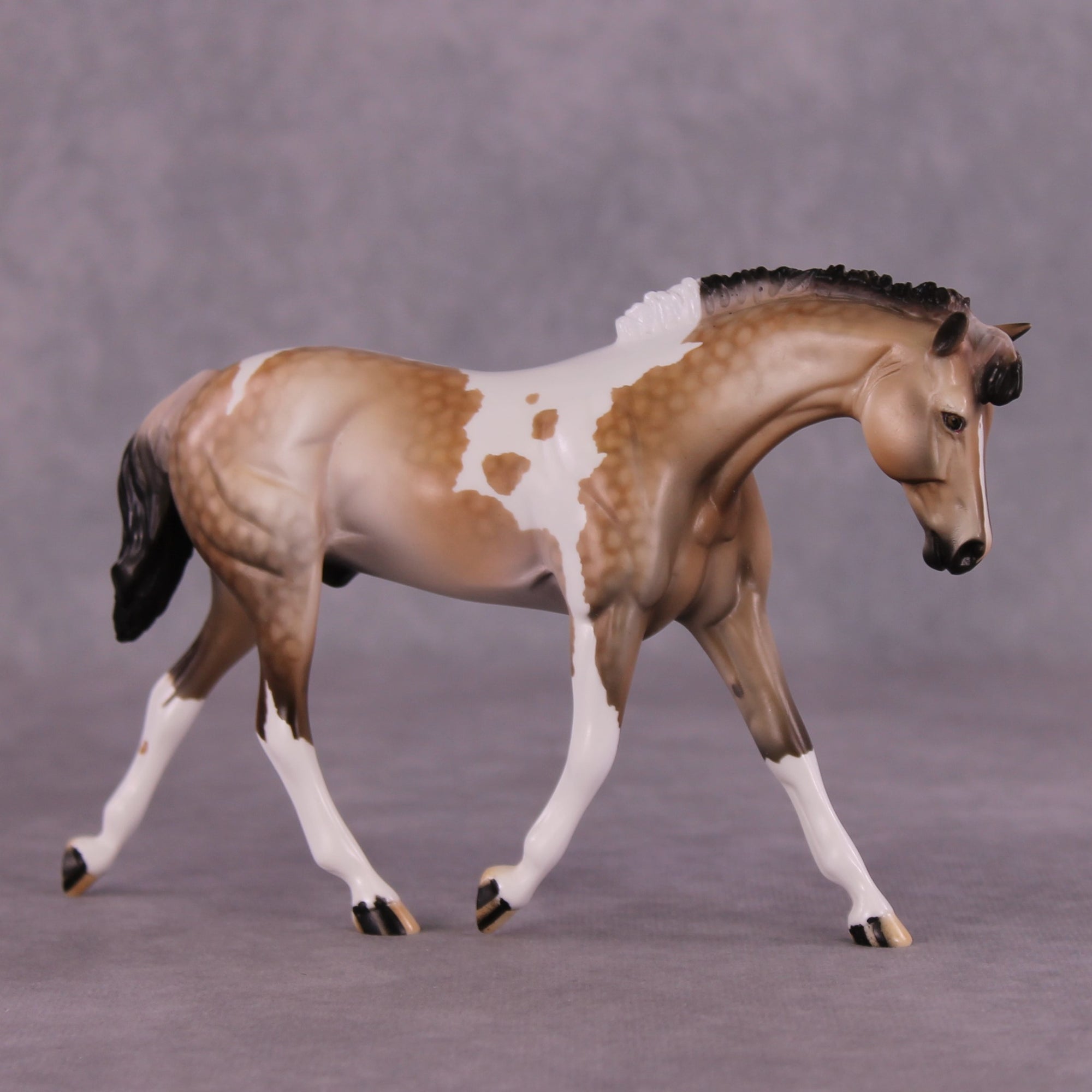 "Dried Roses" OOAK FCM Warmblood Pebble by Dawn Quick EQ25