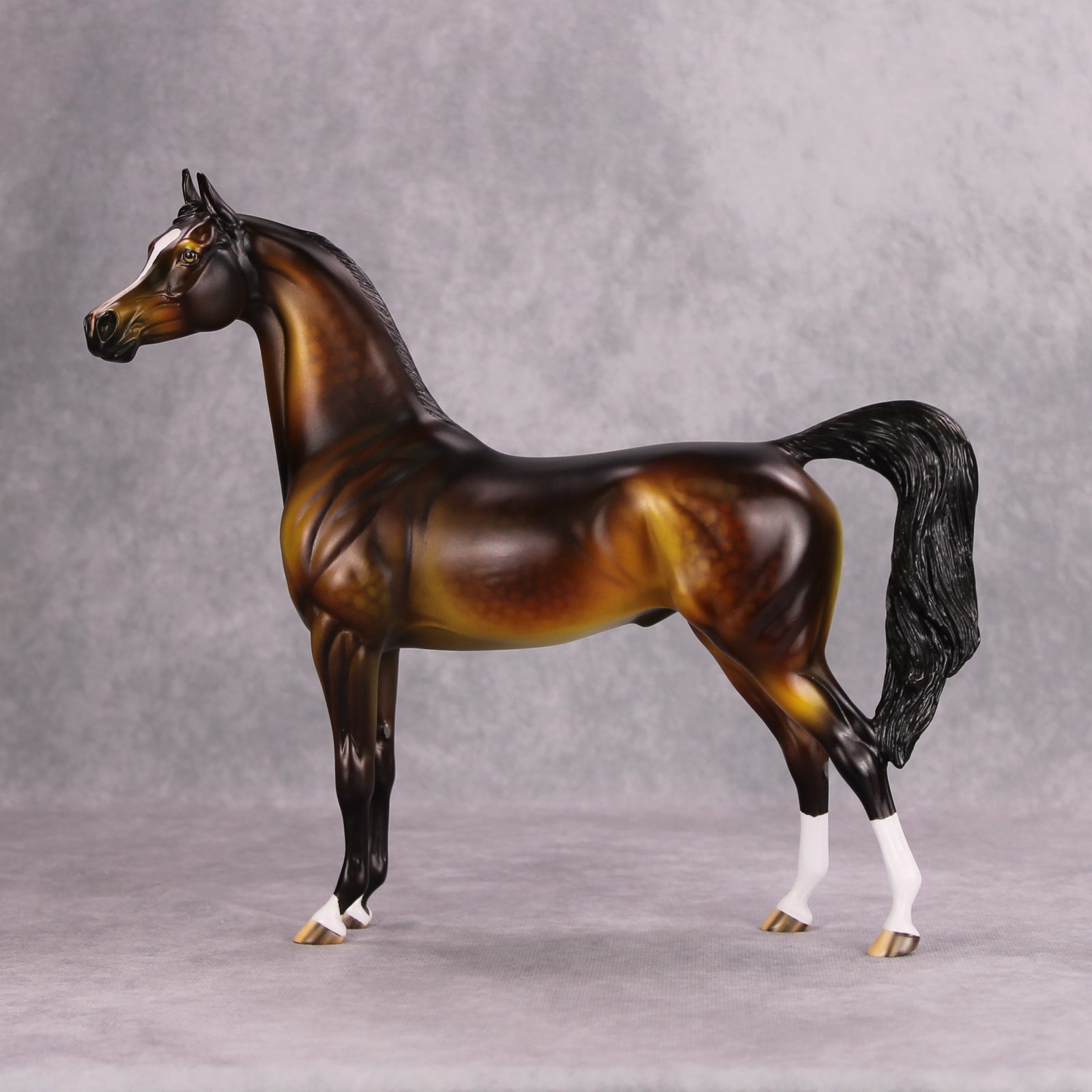 Ah-Maize-Ing! OOAK Bay Sage Yellow Tone Arabian By Dawn Quick