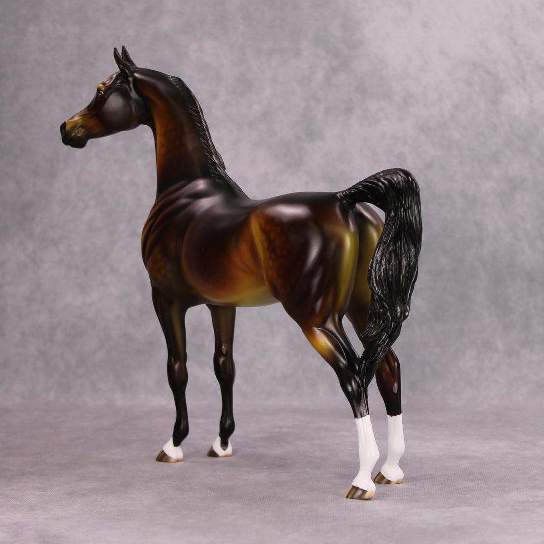 Ah-Maize-Ing! OOAK Bay Sage Yellow Tone Arabian By Dawn Quick