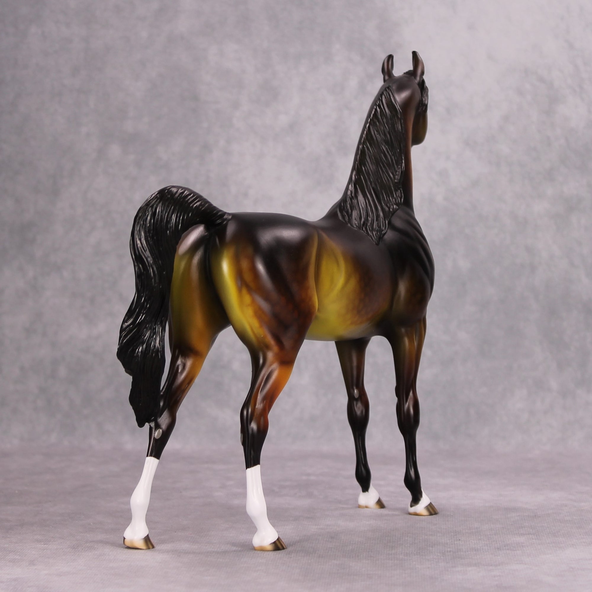 Ah-Maize-Ing! OOAK Bay Sage Yellow Tone Arabian By Dawn Quick