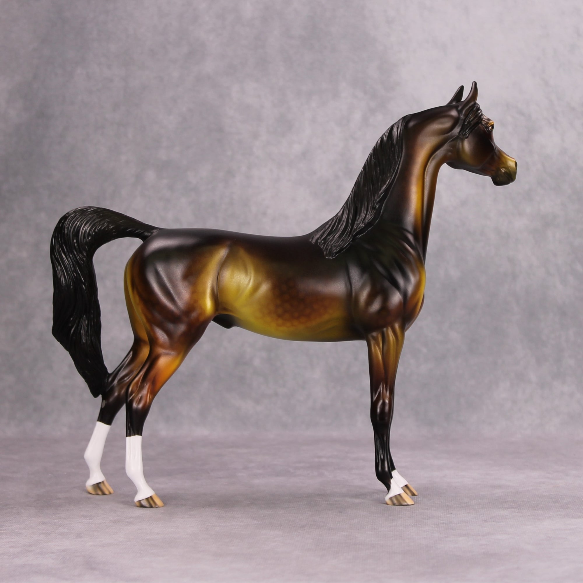 Ah-Maize-Ing! OOAK Bay Sage Yellow Tone Arabian By Dawn Quick