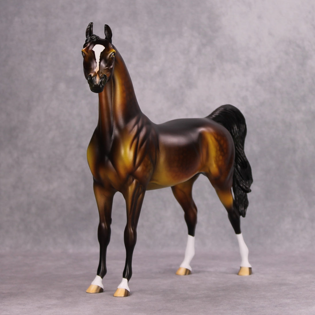Ah-Maize-Ing! OOAK Bay Sage Yellow Tone Arabian By Dawn Quick