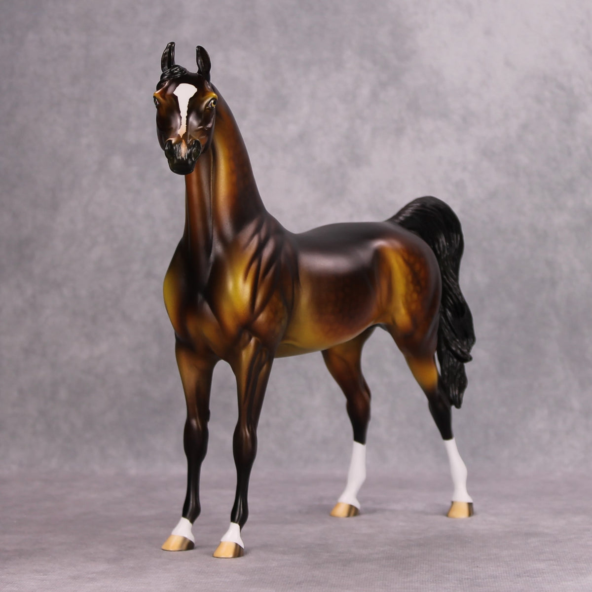 Ah-Maize-Ing! OOAK Bay Sage Yellow Tone Arabian By Dawn Quick