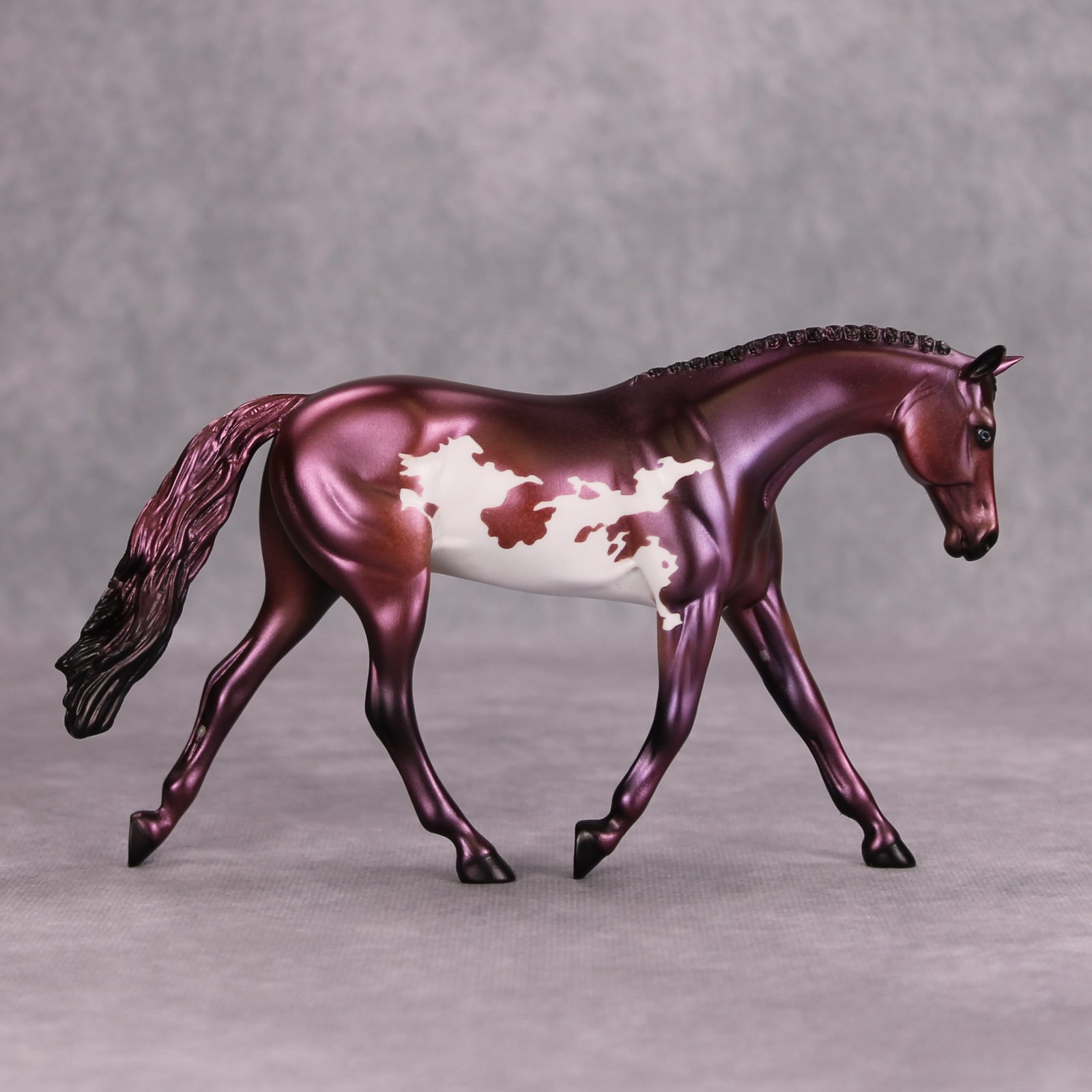 Raspberry Pi OOAK Deco Purple Metallic Pebble Warmblood By Dawn Quick MM24