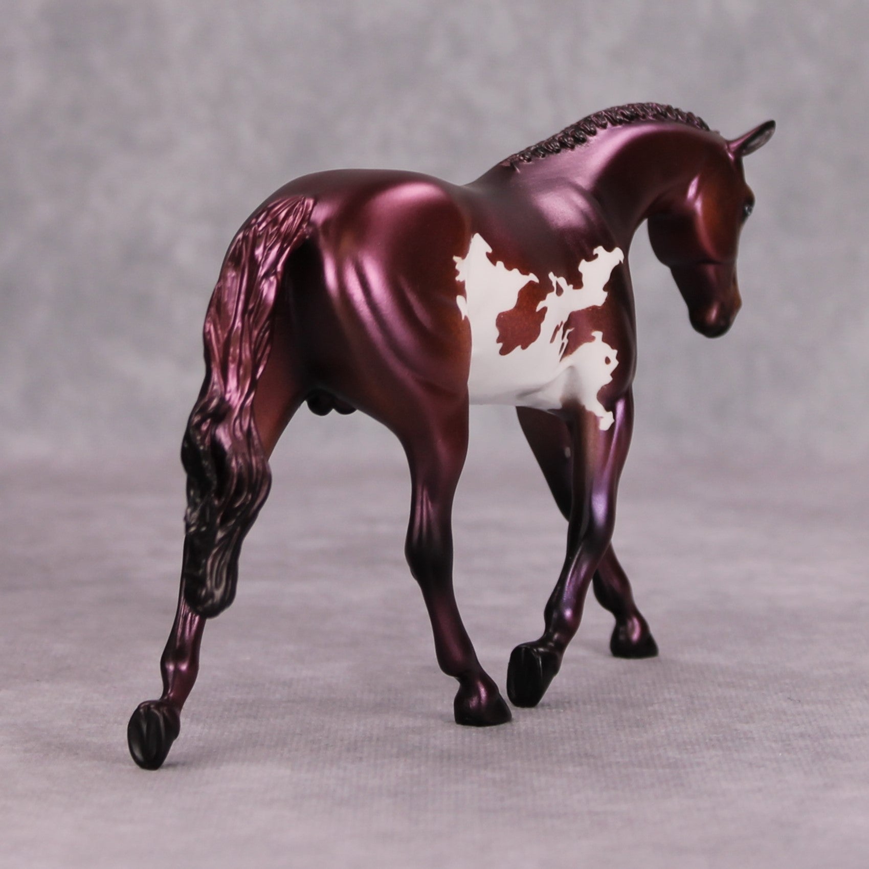 Raspberry Pi OOAK Deco Purple Metallic Pebble Warmblood By Dawn Quick MM24