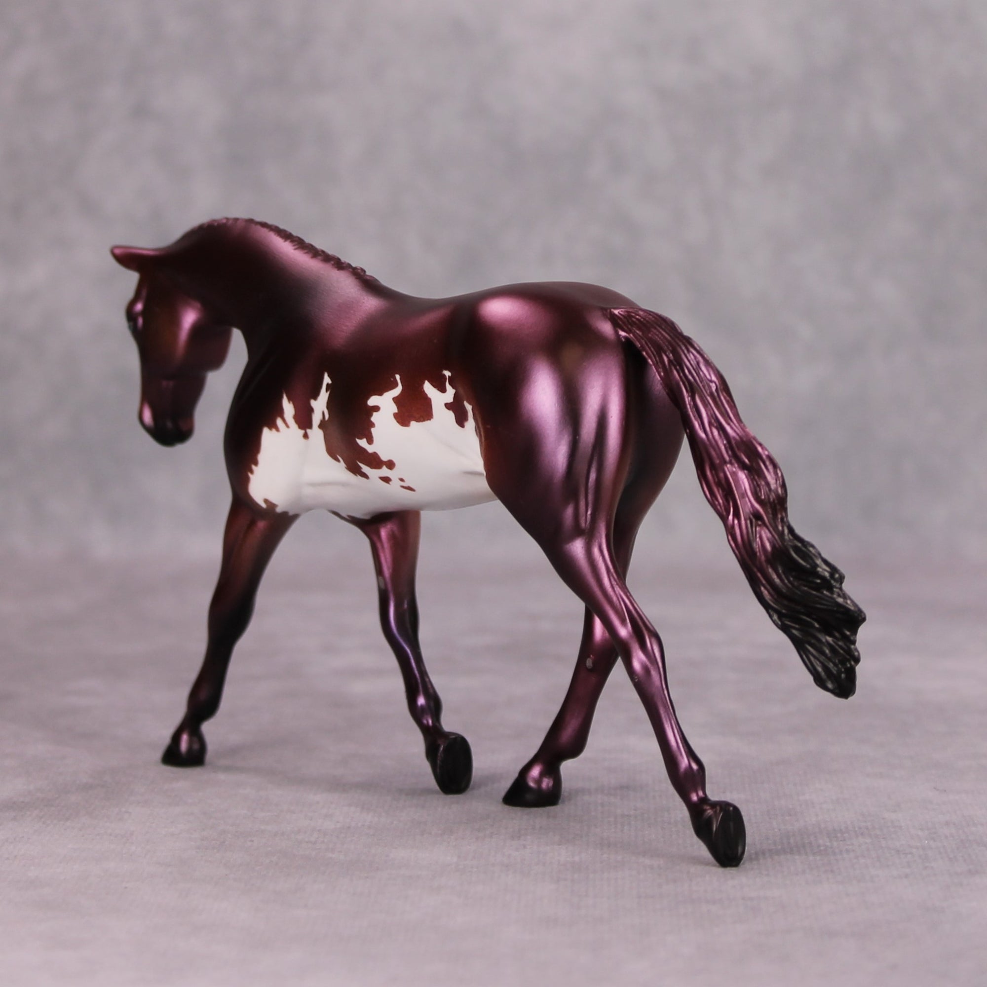 Raspberry Pi OOAK Deco Purple Metallic Pebble Warmblood By Dawn Quick MM24
