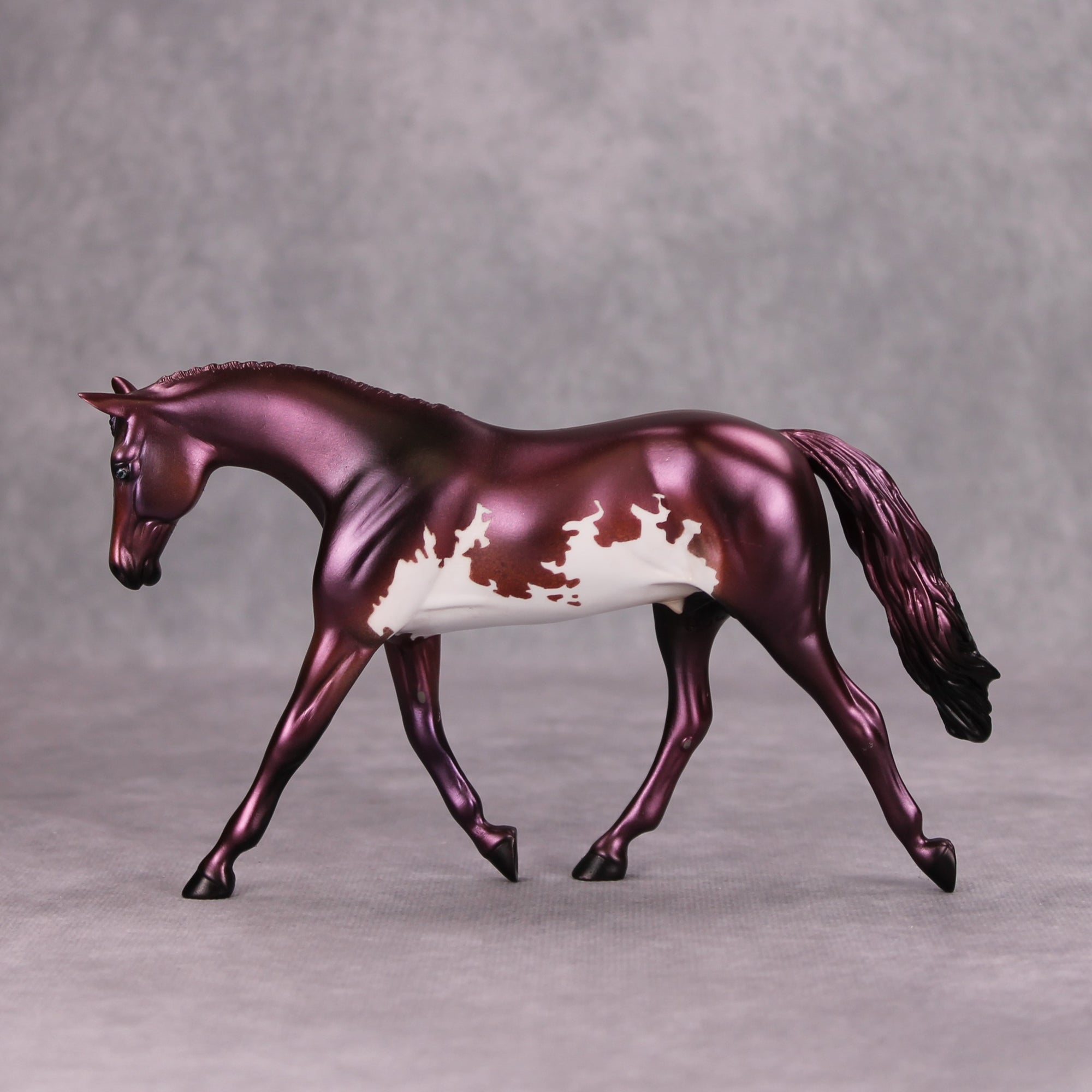 Raspberry Pi OOAK Deco Purple Metallic Pebble Warmblood By Dawn Quick MM24