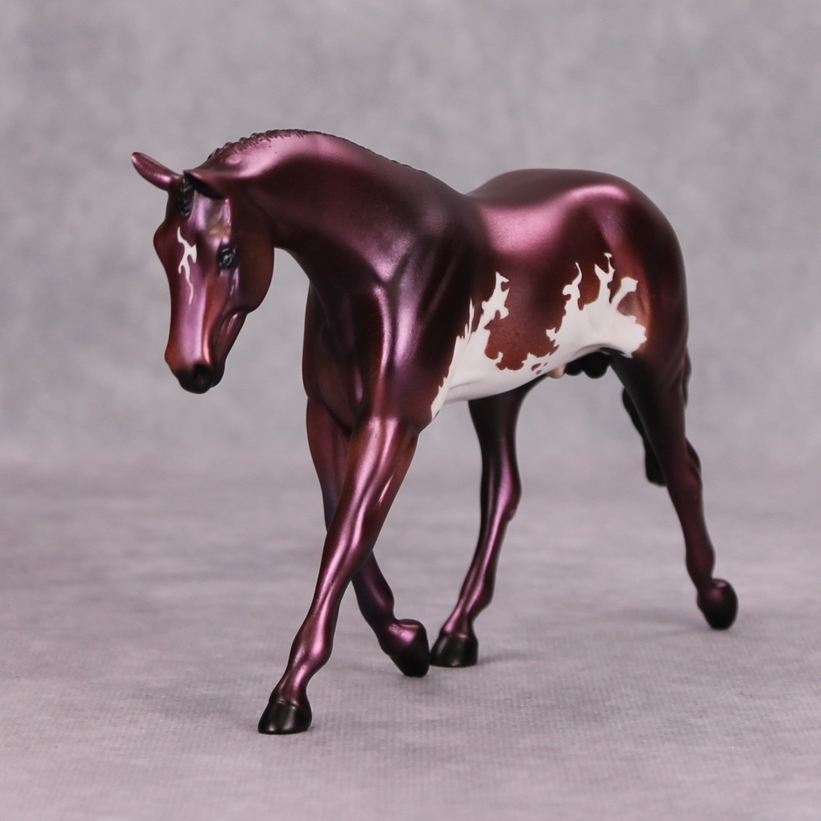 Raspberry Pi OOAK Deco Purple Metallic Pebble Warmblood By Dawn Quick MM24