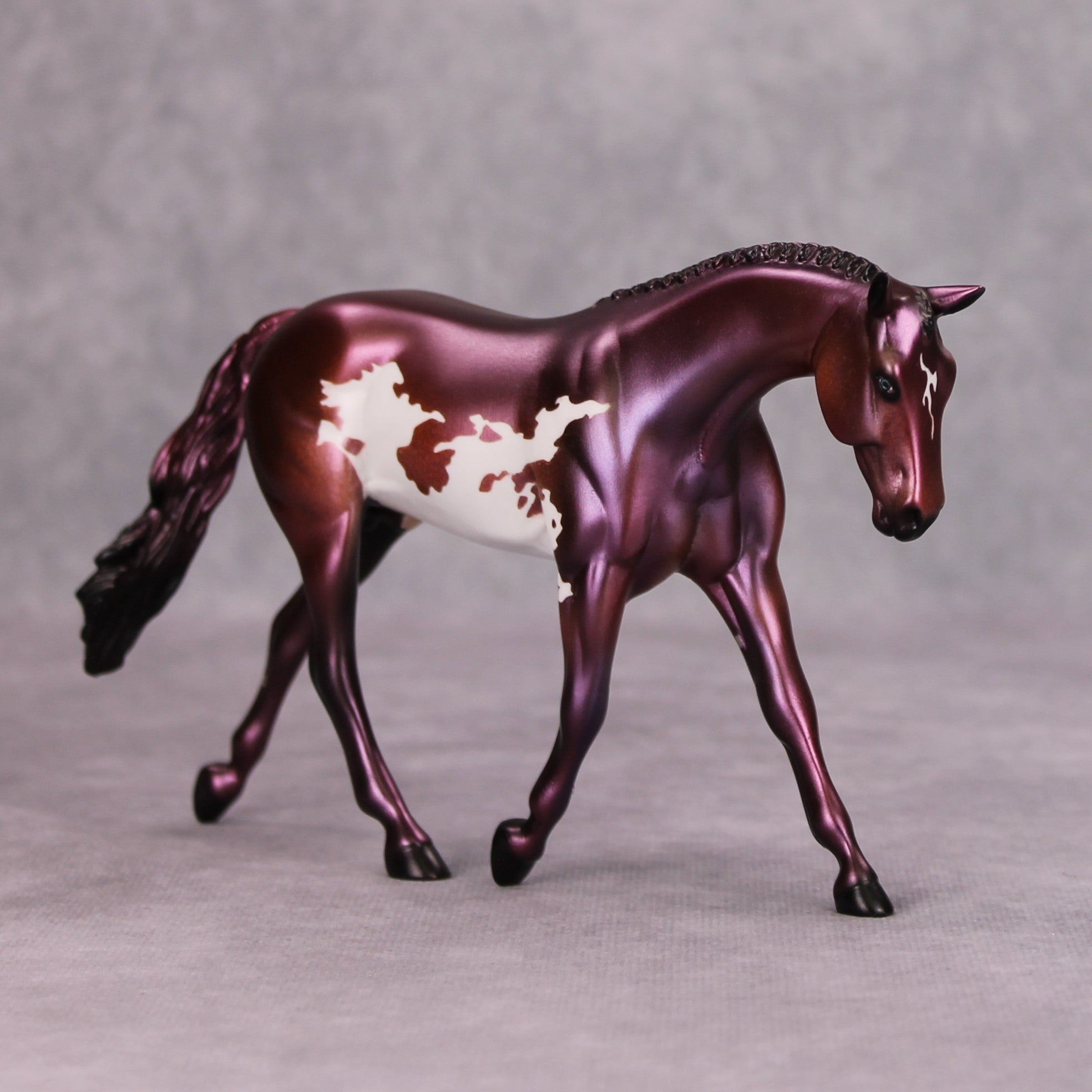 Raspberry Pi OOAK Deco Purple Metallic Pebble Warmblood By Dawn Quick MM24