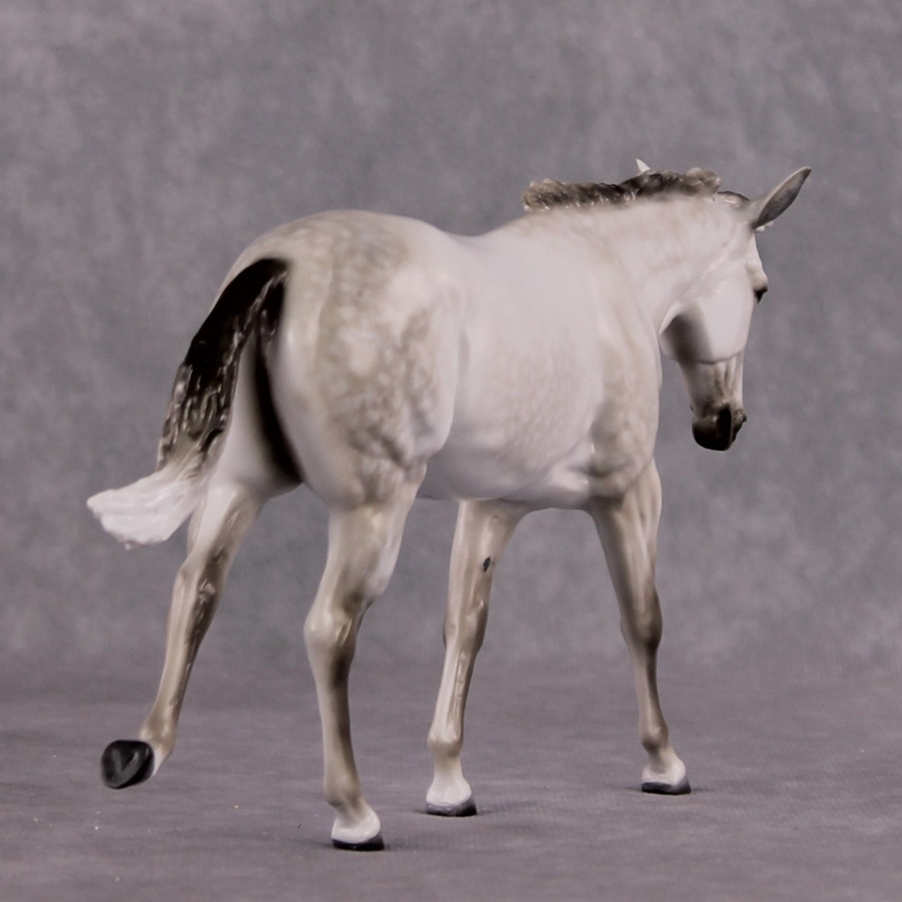 "Silverdrift" OOAK Custom Light Grey Pebble Mule By Tiffany Purdy - GemStone Series