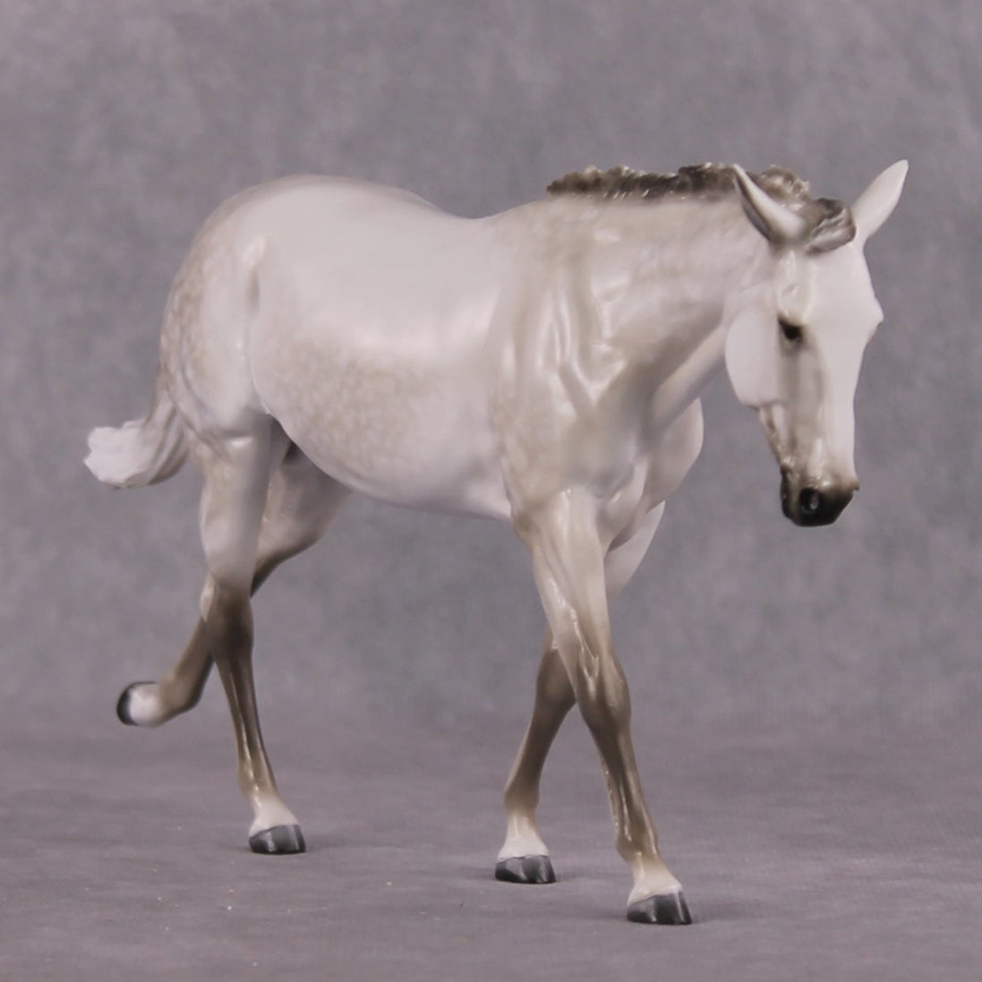 "Silverdrift" OOAK Custom Light Grey Pebble Mule By Tiffany Purdy - GemStone Series