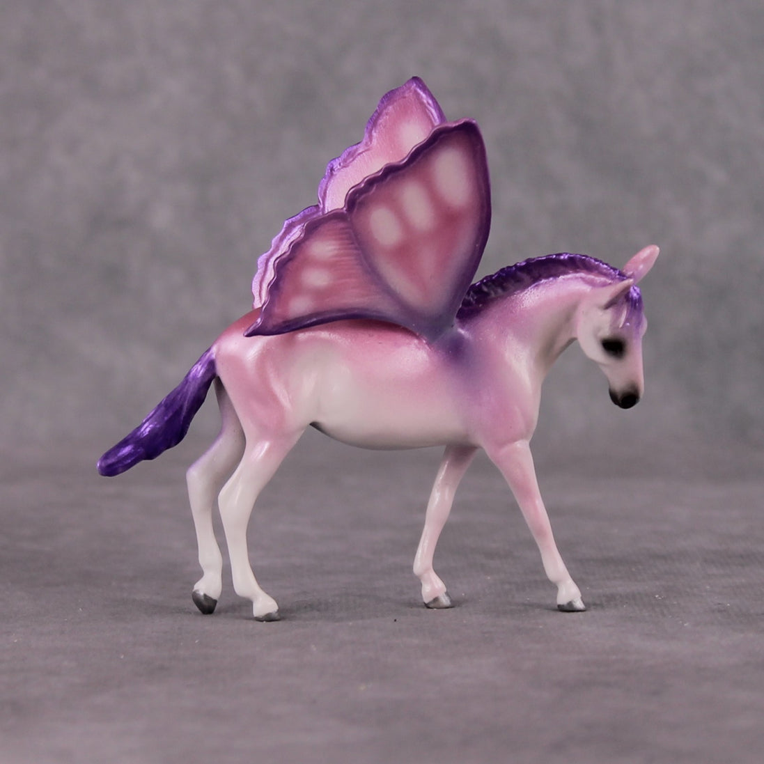 "Muletly" OOAK EFCM Deco Lavender & Purple Mule Chip By Tiffany Purdy - GemStone Series