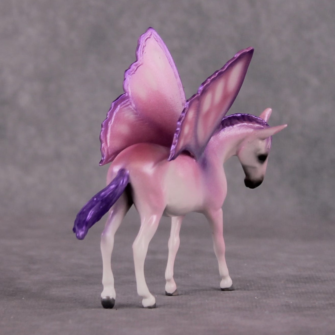 "Muletly" OOAK EFCM Deco Lavender & Purple Mule Chip By Tiffany Purdy - GemStone Series